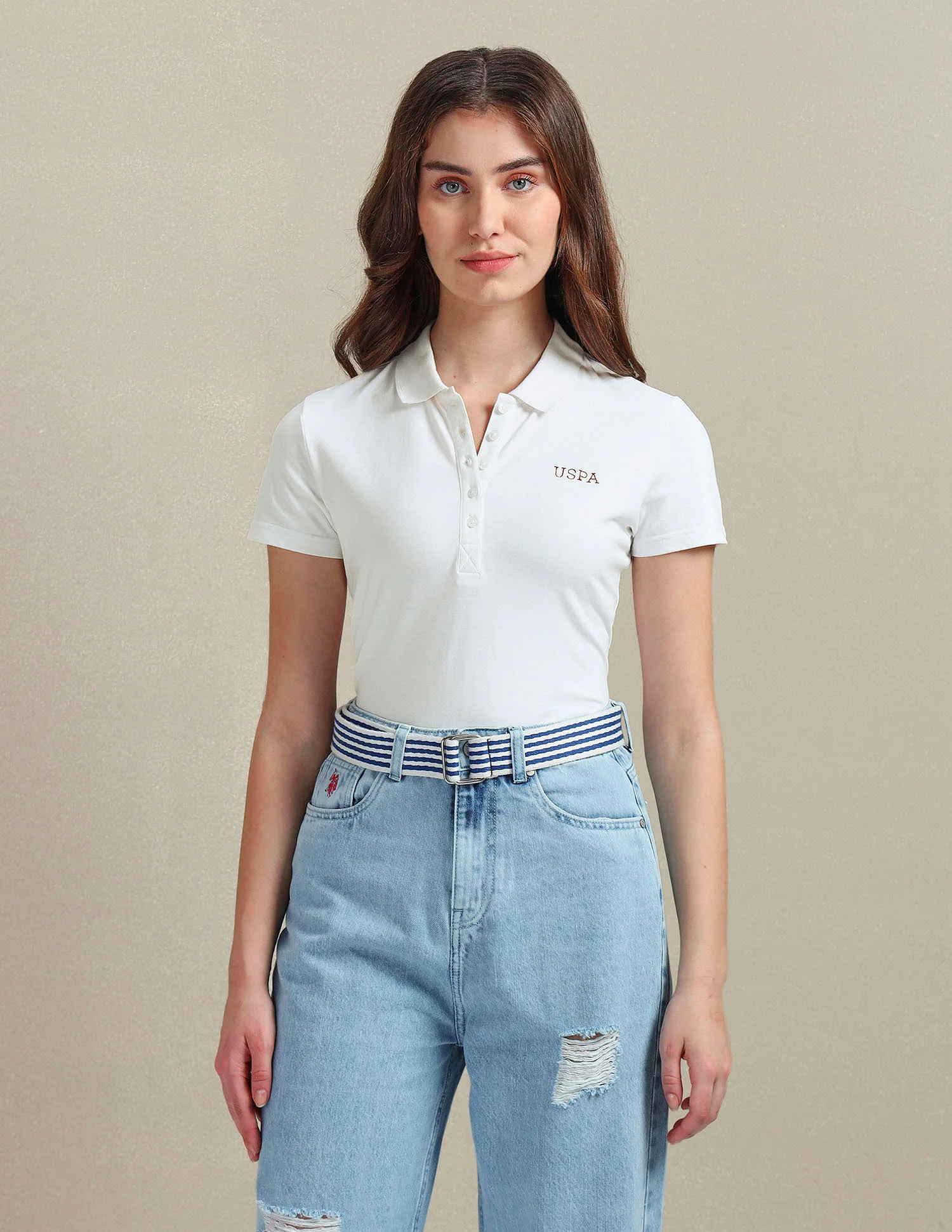 Rice Stitch Logo Polo Shirt - Image 6