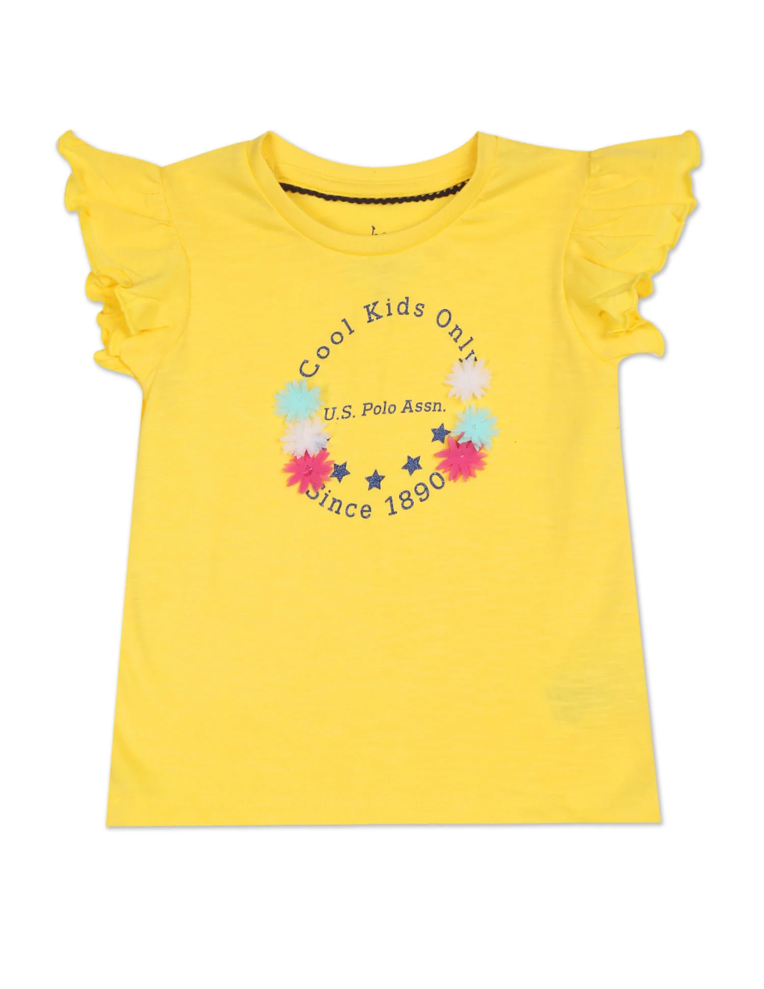 Round Neck Appliqued T-Shirt
