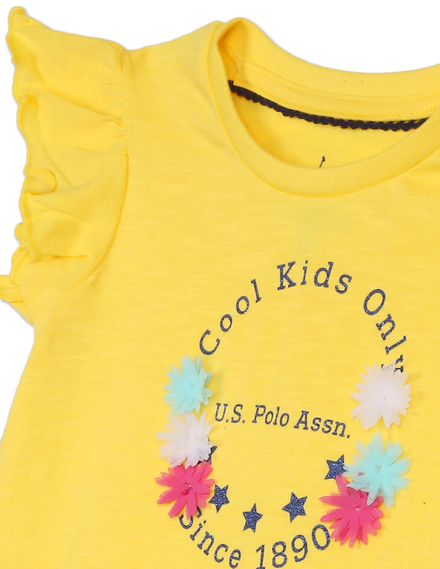 Round Neck Appliqued T-Shirt - Image 3