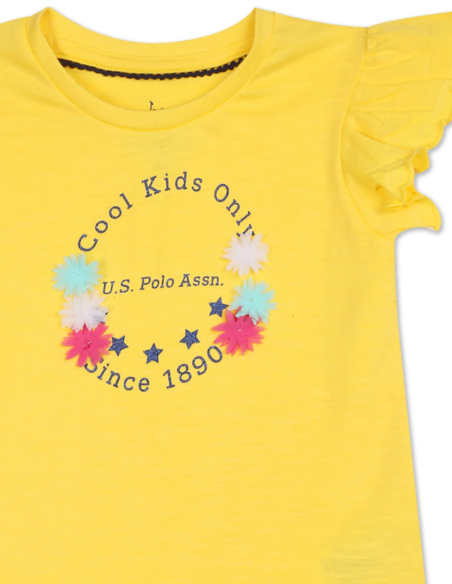 Round Neck Appliqued T-Shirt - Image 4