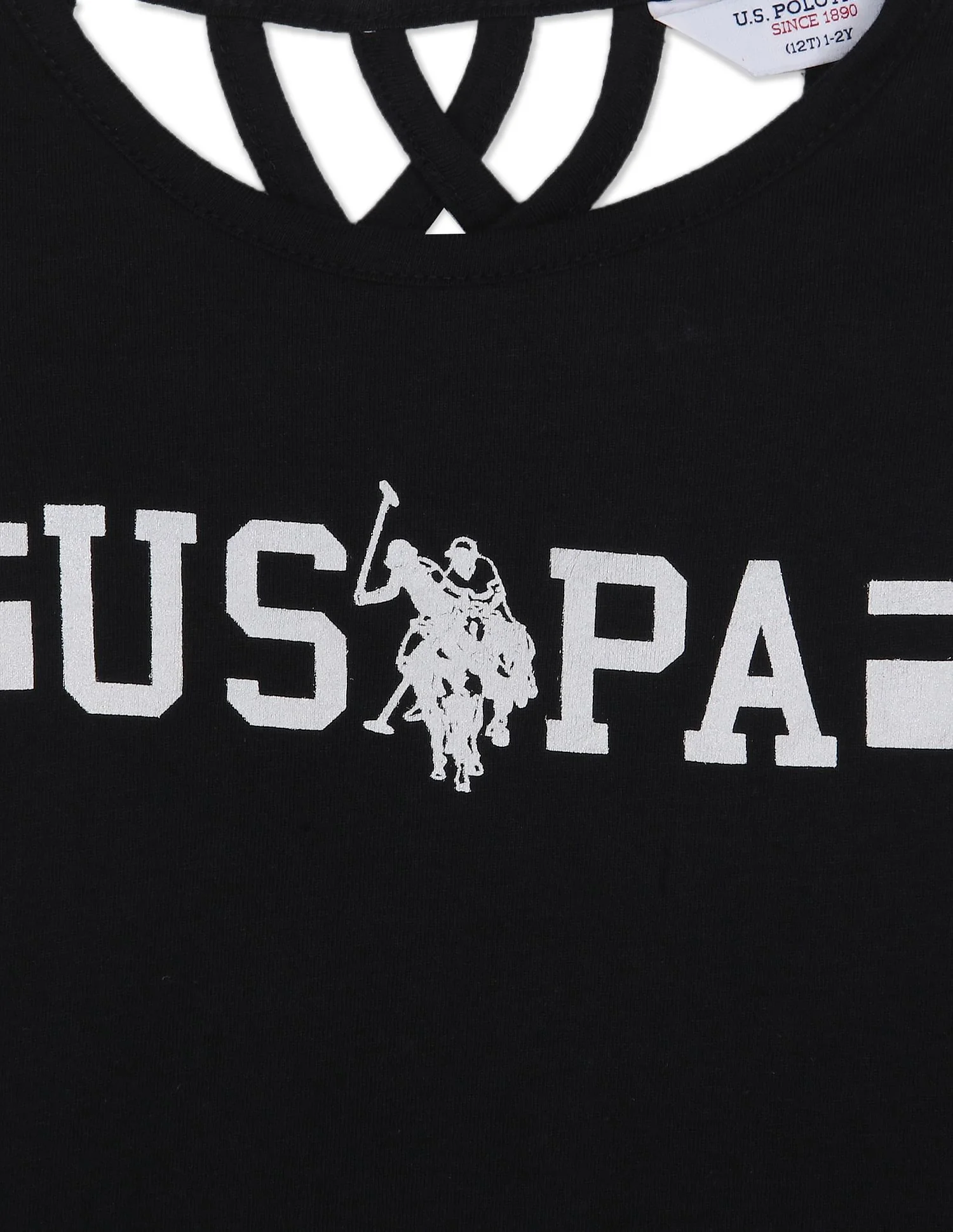 Round Neck Brand Print T-Shirt - Image 3