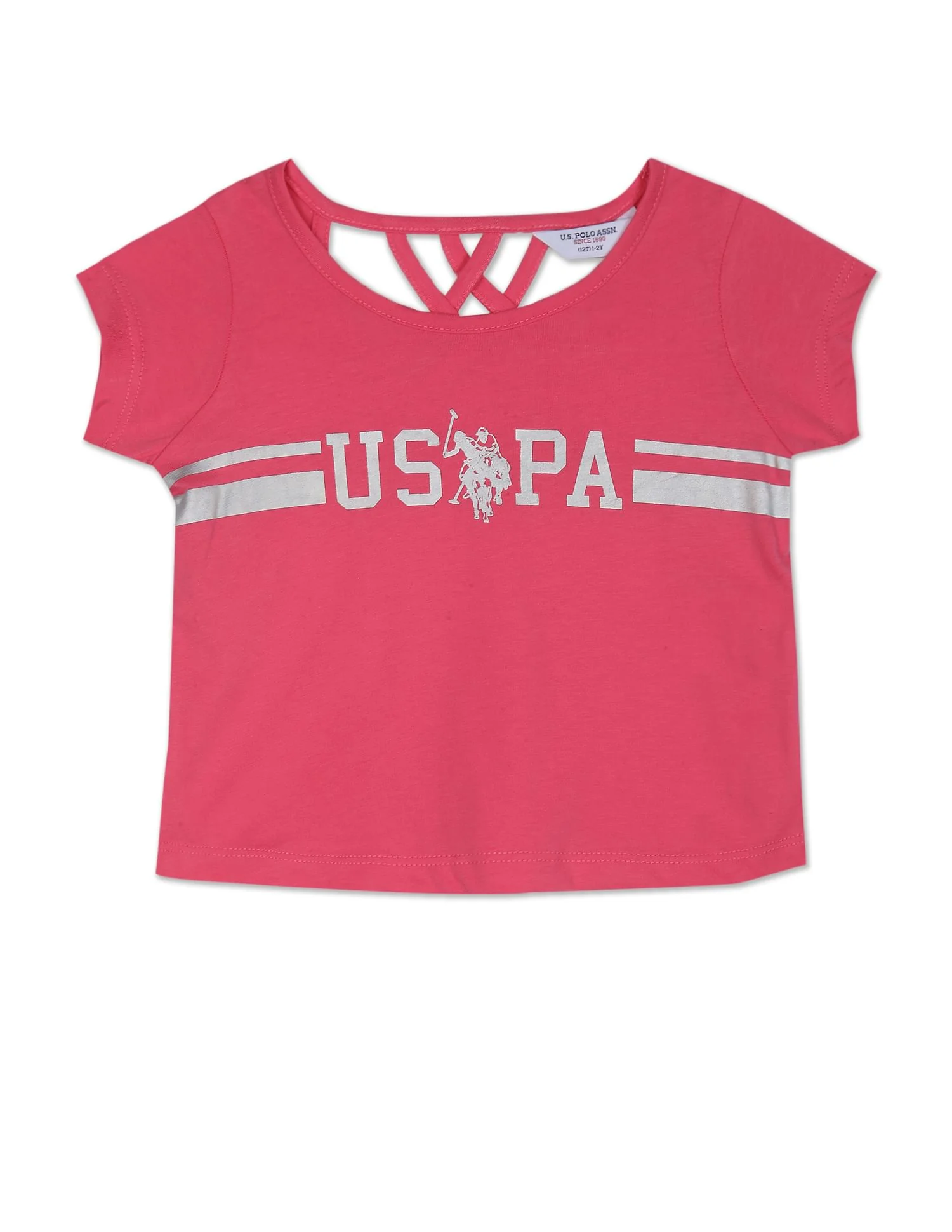 Round Neck Brand Print T-Shirt