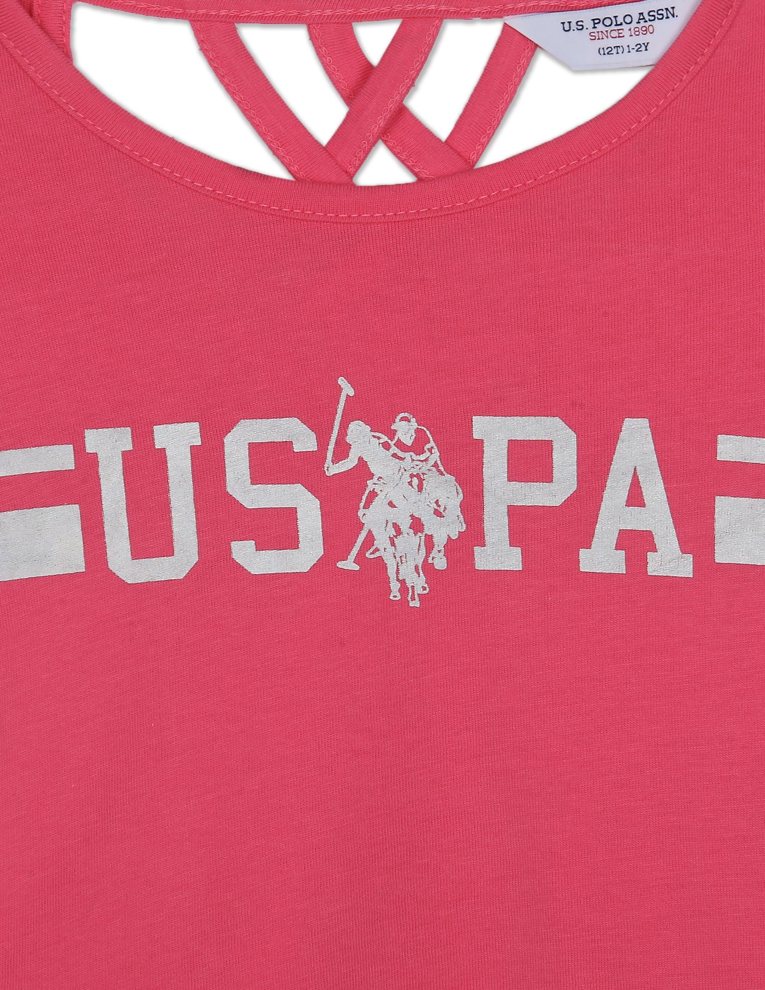 Round Neck Brand Print T-Shirt - Image 3