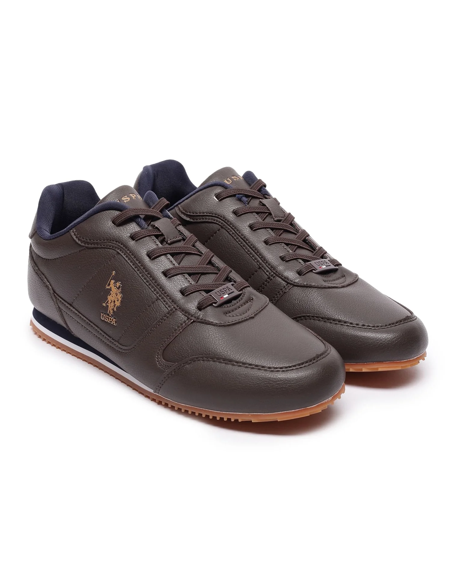 Men Round Toe Solid Mason Sneakers - Image 3