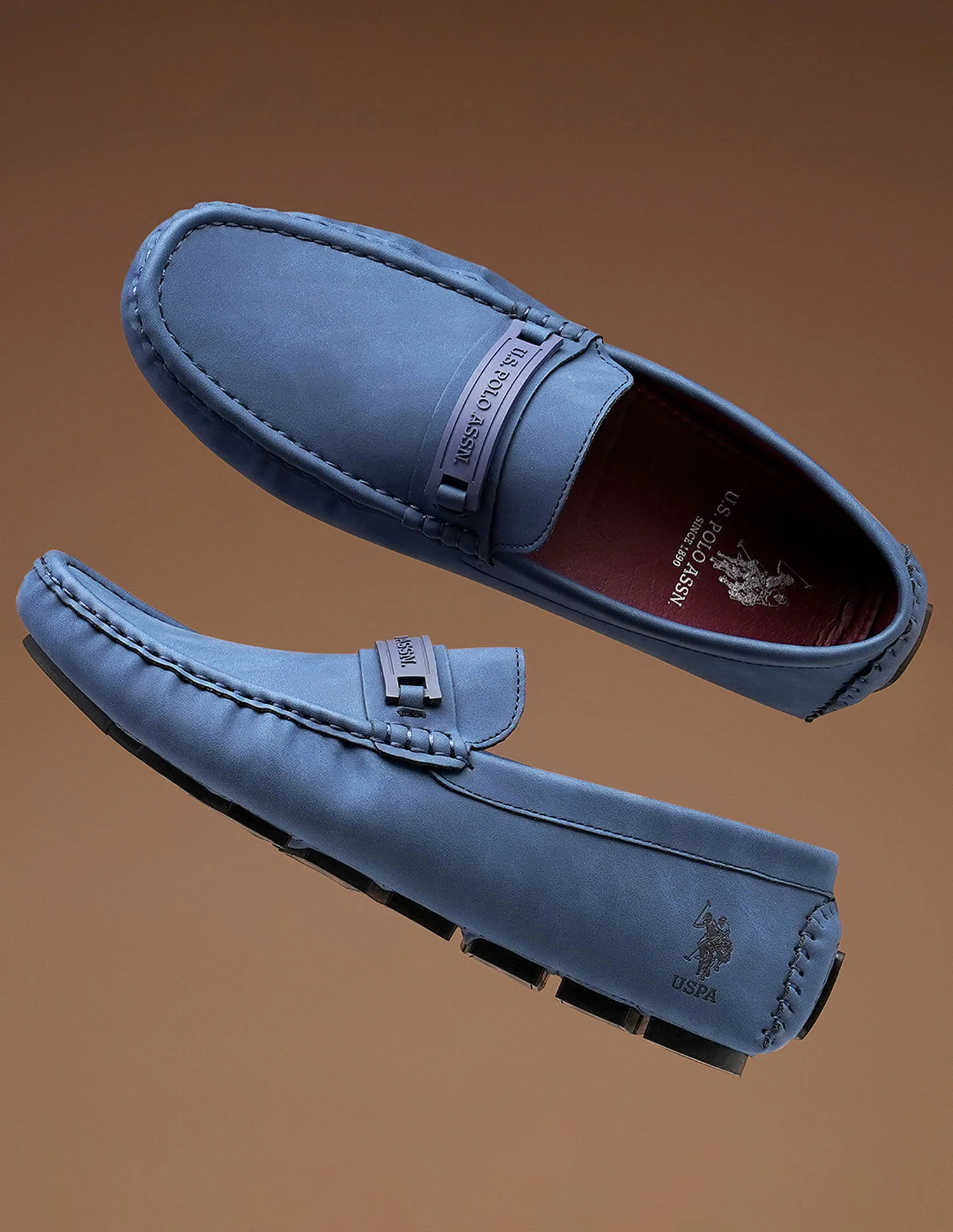 Men Round Toe Textured Scott Shoes