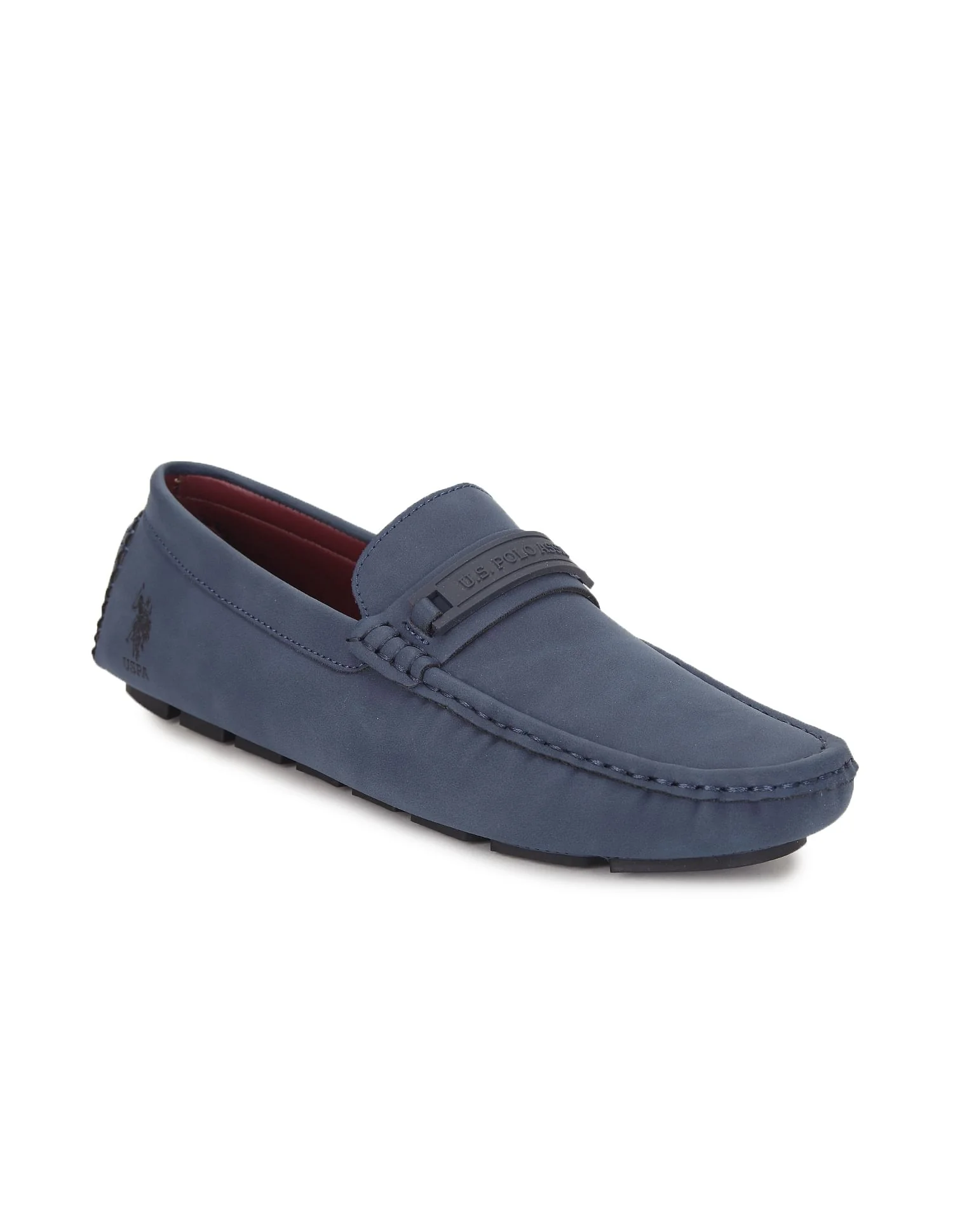 Men Round Toe Textured Scott Shoes - Image 2