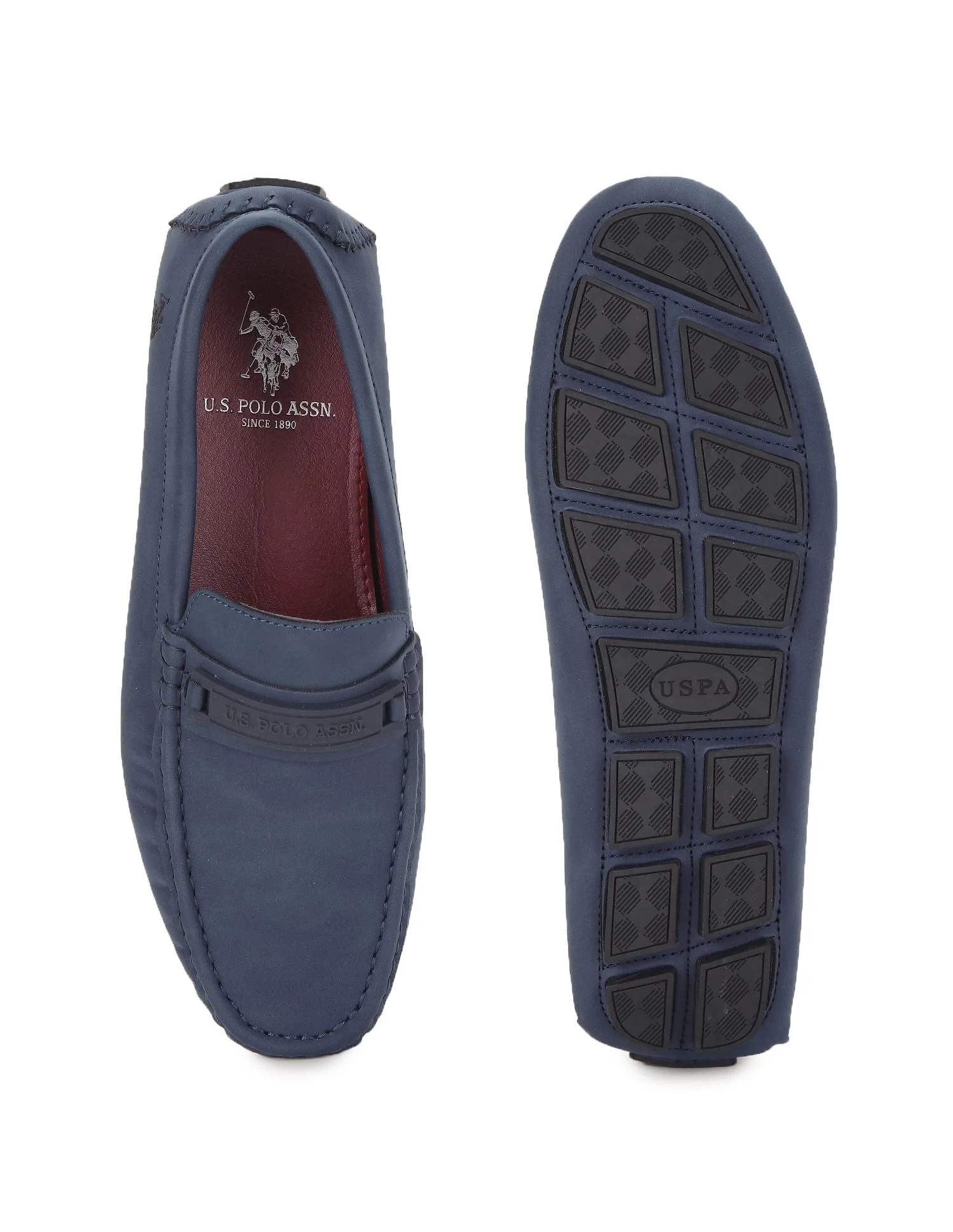 Men Round Toe Textured Scott Shoes - Image 6
