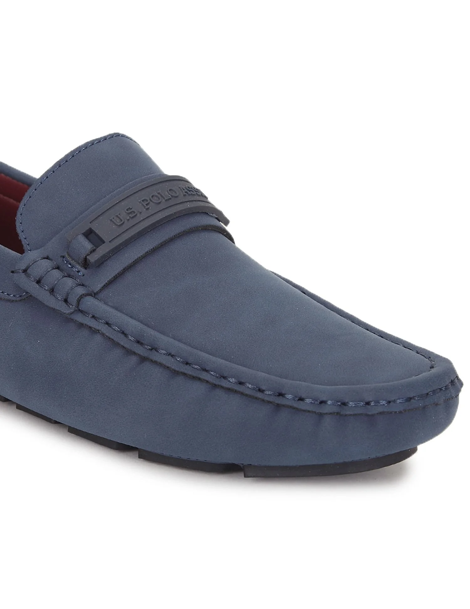 Men Round Toe Textured Scott Shoes - Image 7