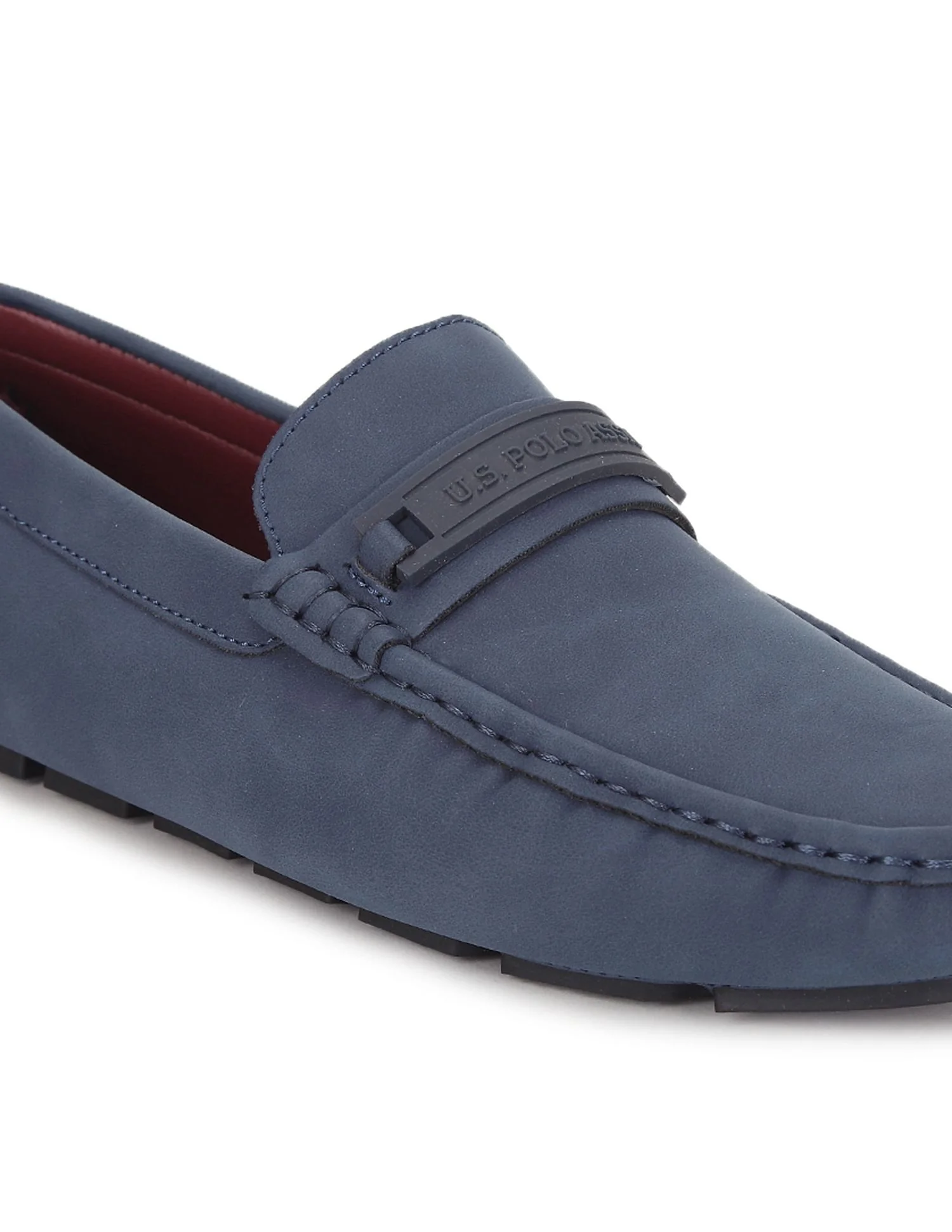 Men Round Toe Textured Scott Shoes - Image 9