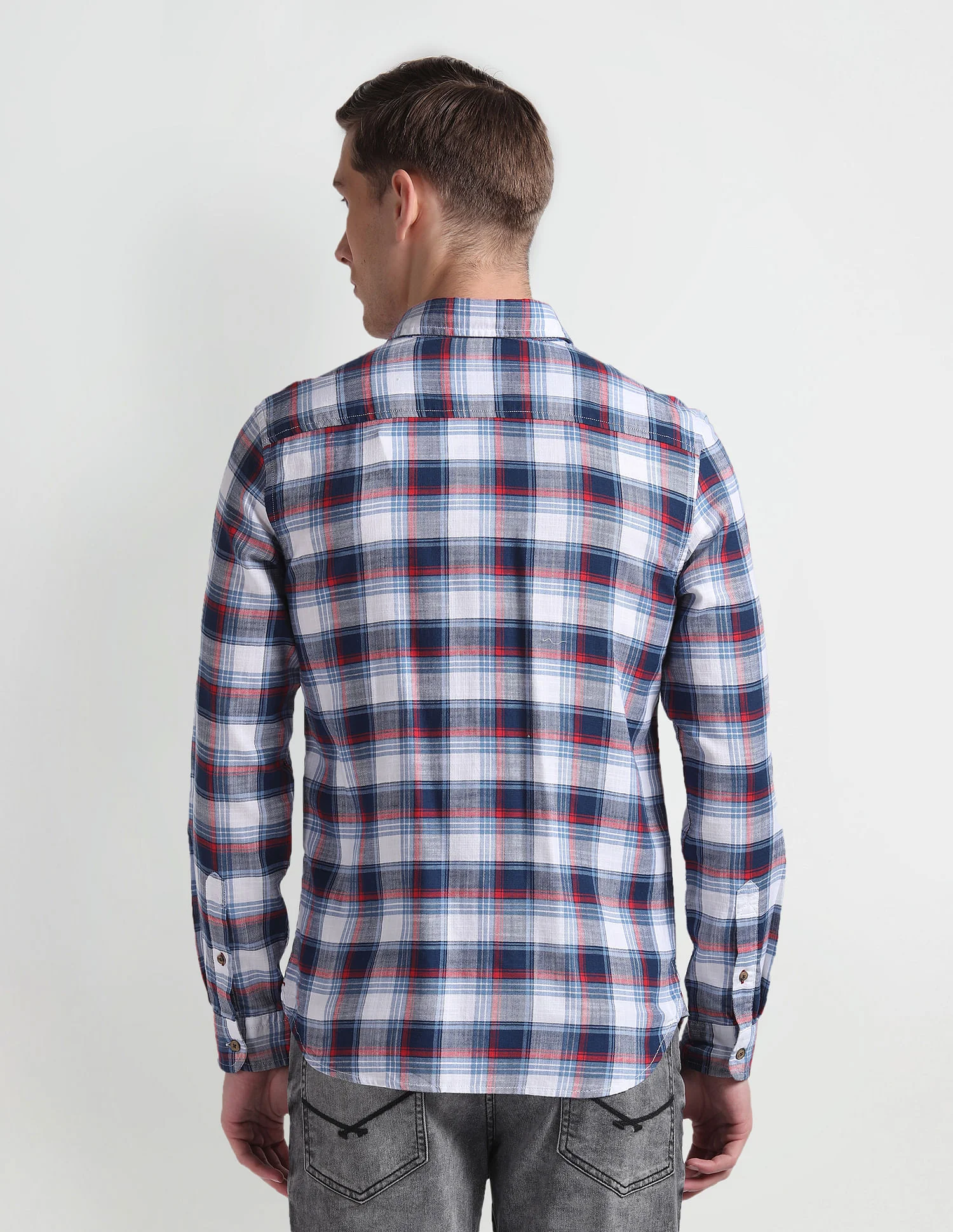 Rounded Cuff Cotton Casual Shirt - Image 5