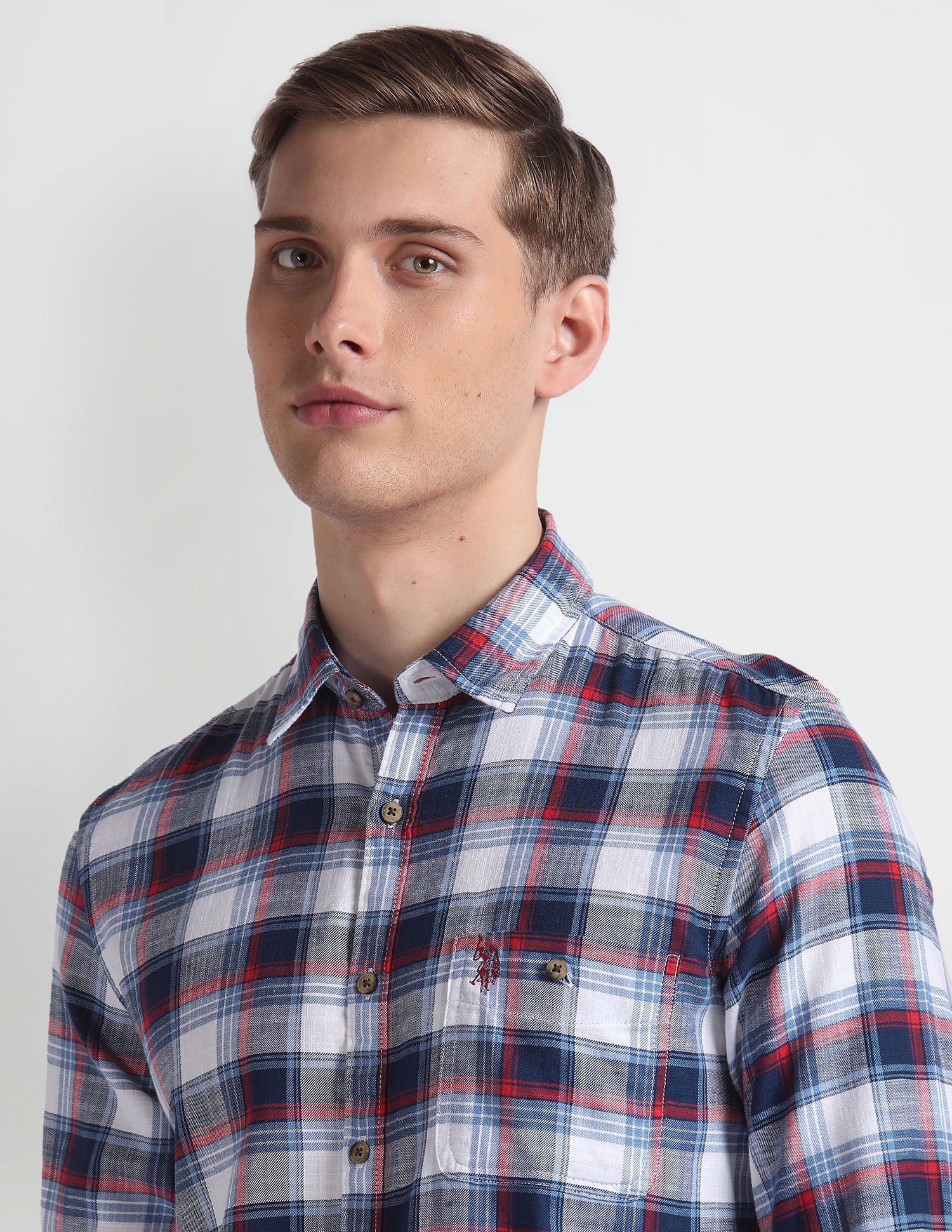 Rounded Cuff Cotton Casual Shirt - Image 7
