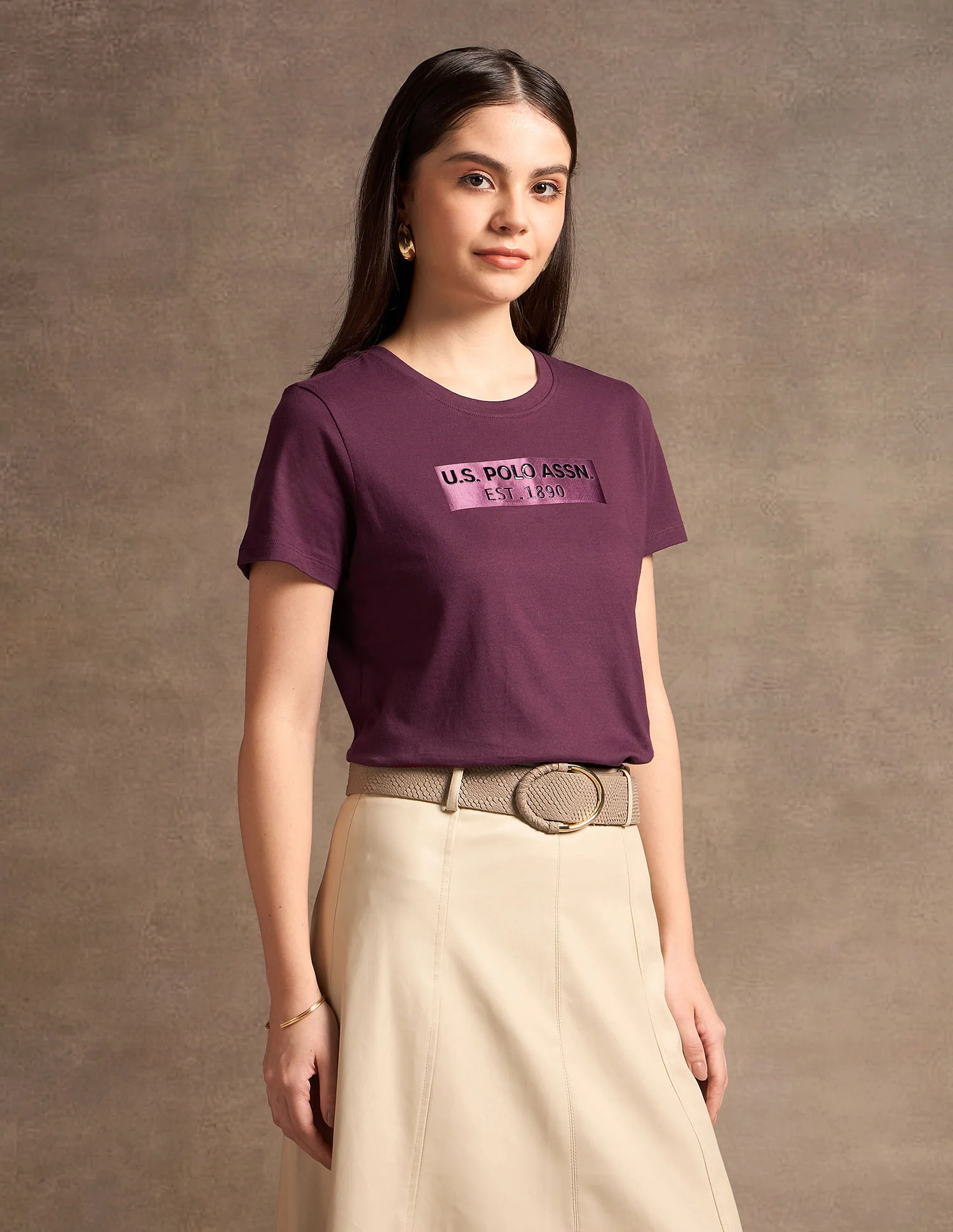 Satin Sticker Print Cotton T-Shirt - Image 4