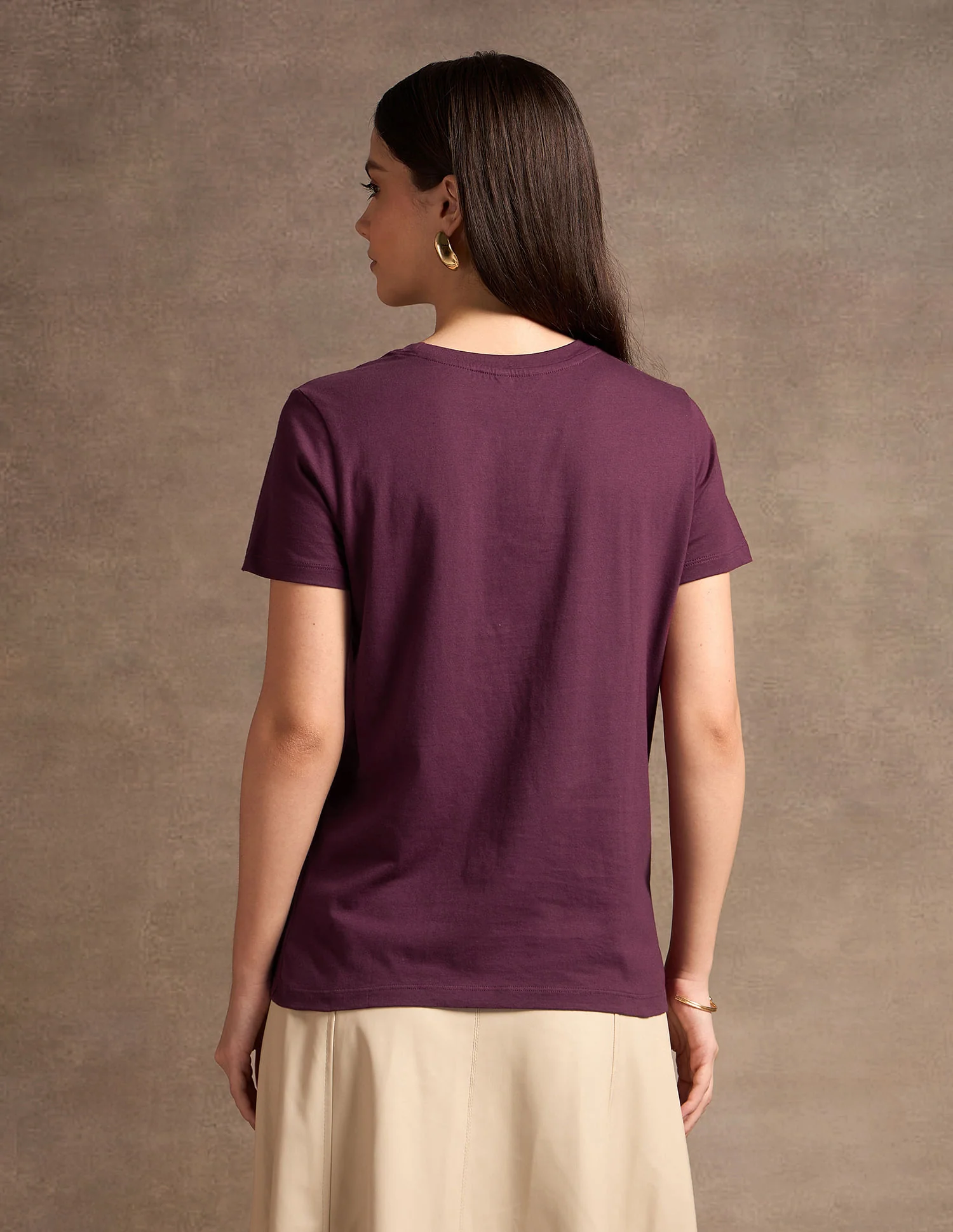 Satin Sticker Print Cotton T-Shirt - Image 5