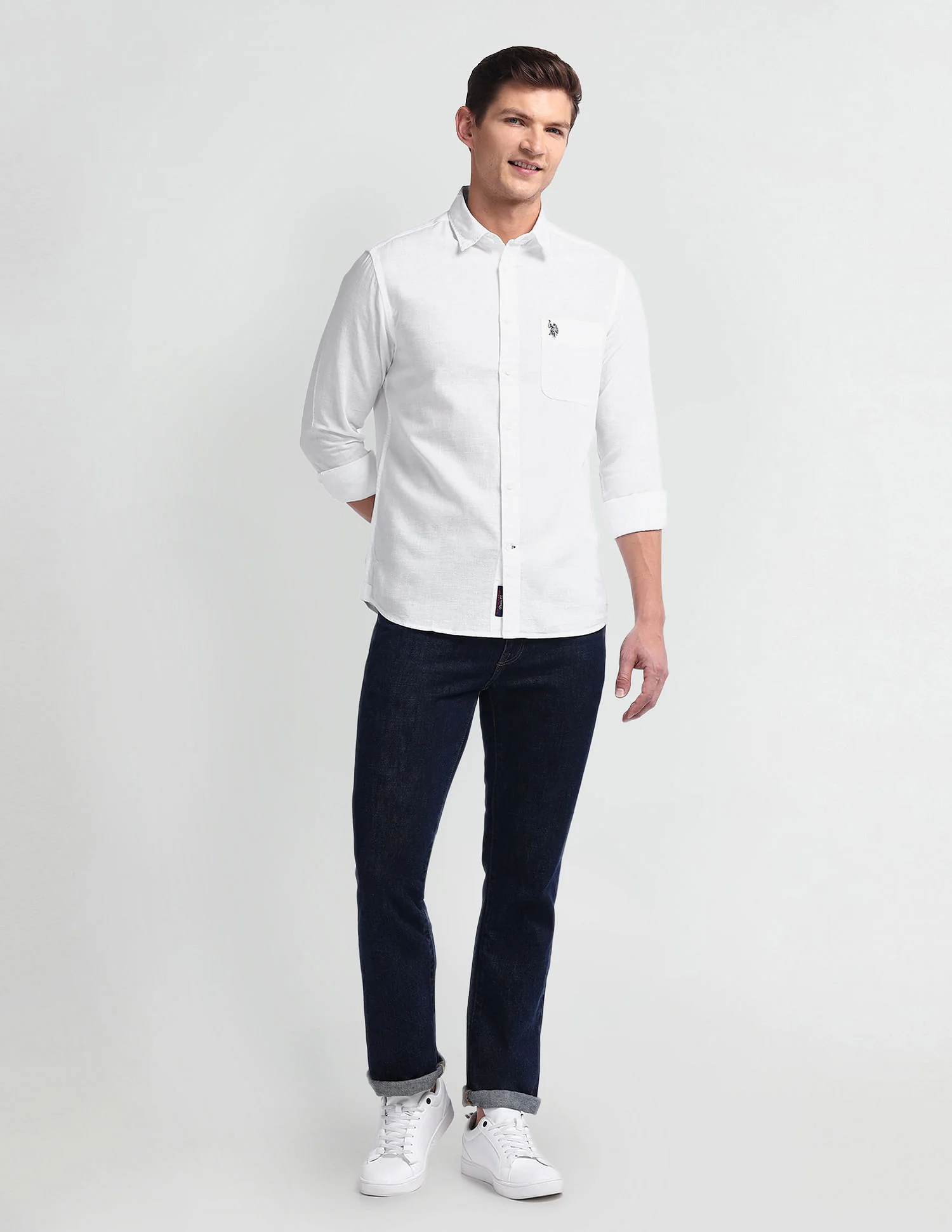 Semi Cutaway Collar Slim Fit Shirt - Image 3