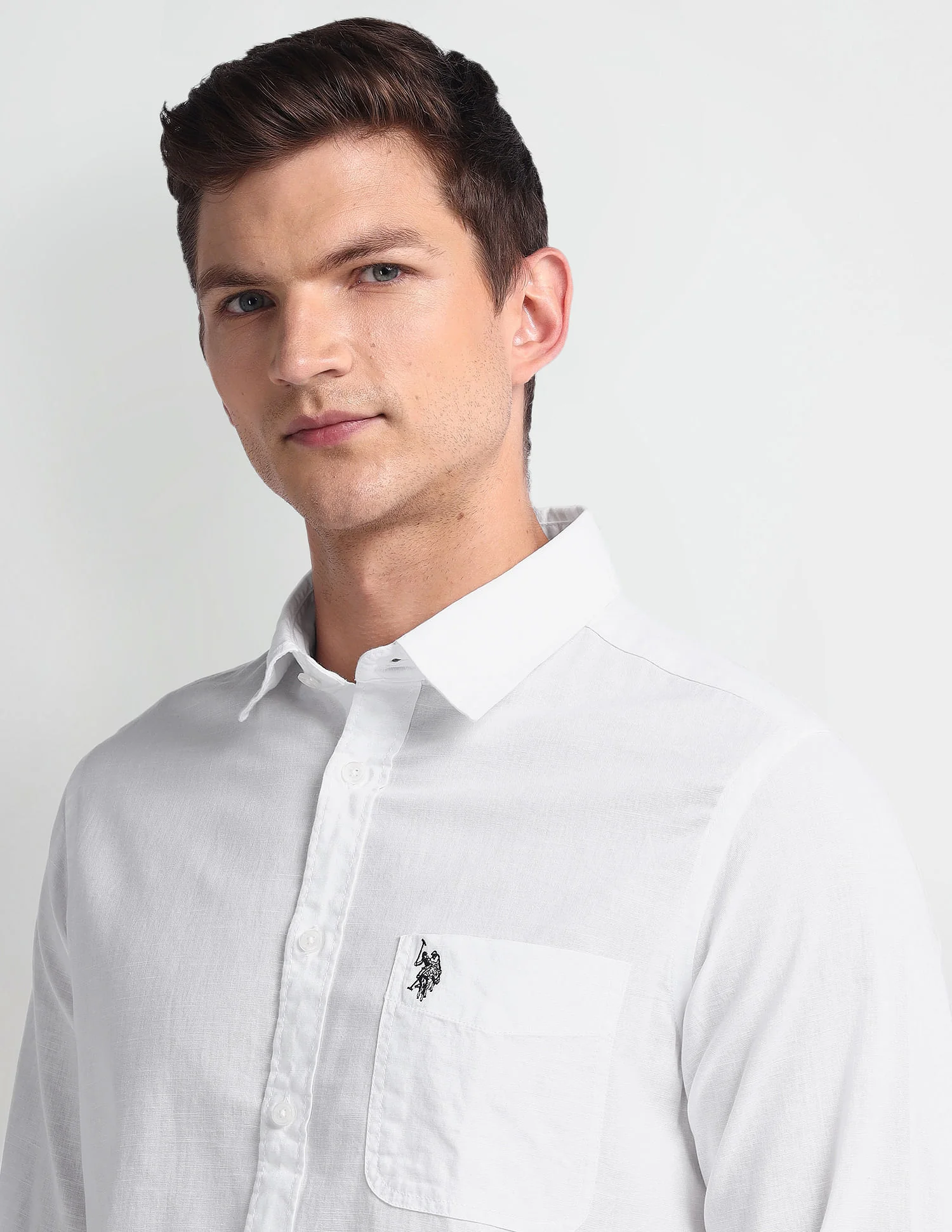Semi Cutaway Collar Slim Fit Shirt - Image 7
