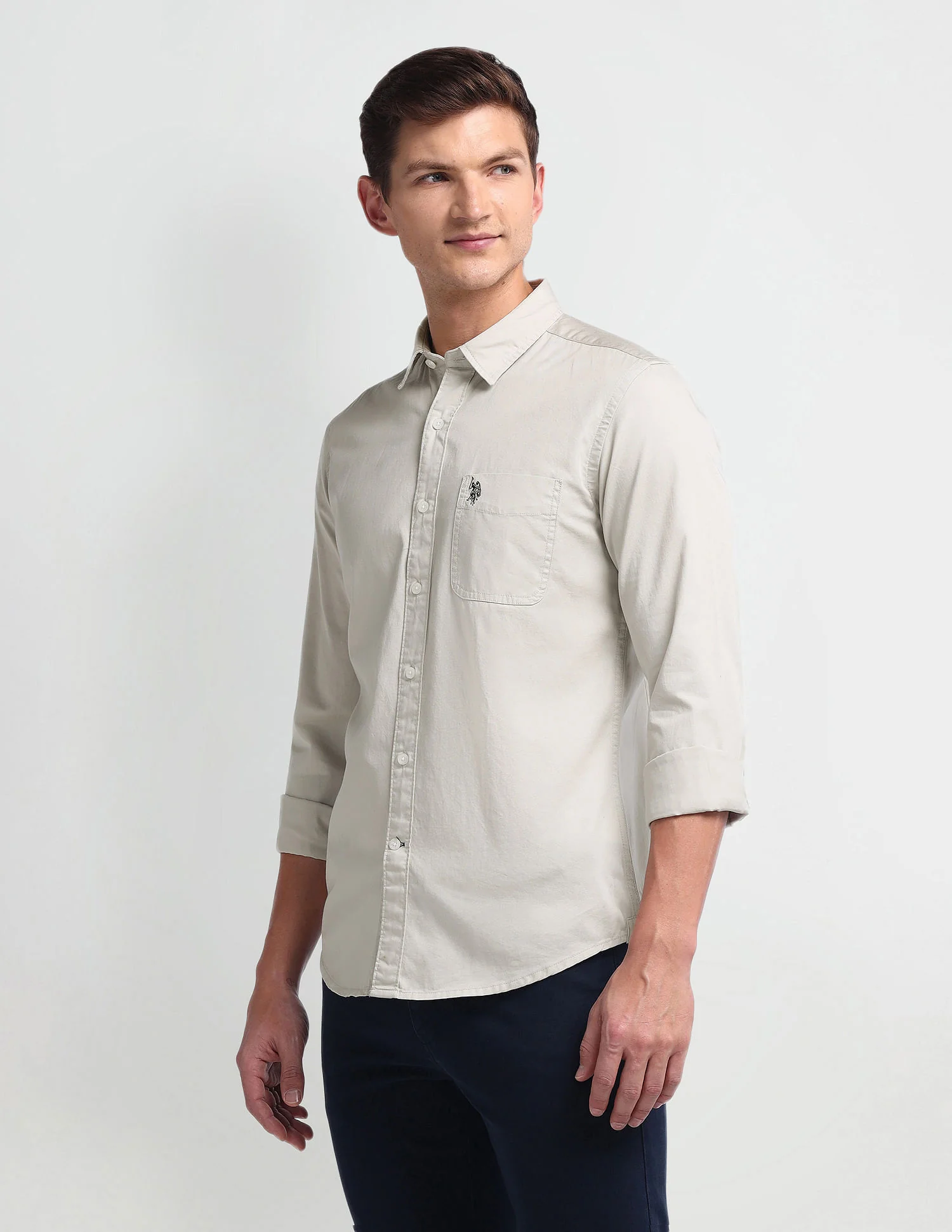 Semi Cutaway Collar Slim Fit Shirt - Image 4