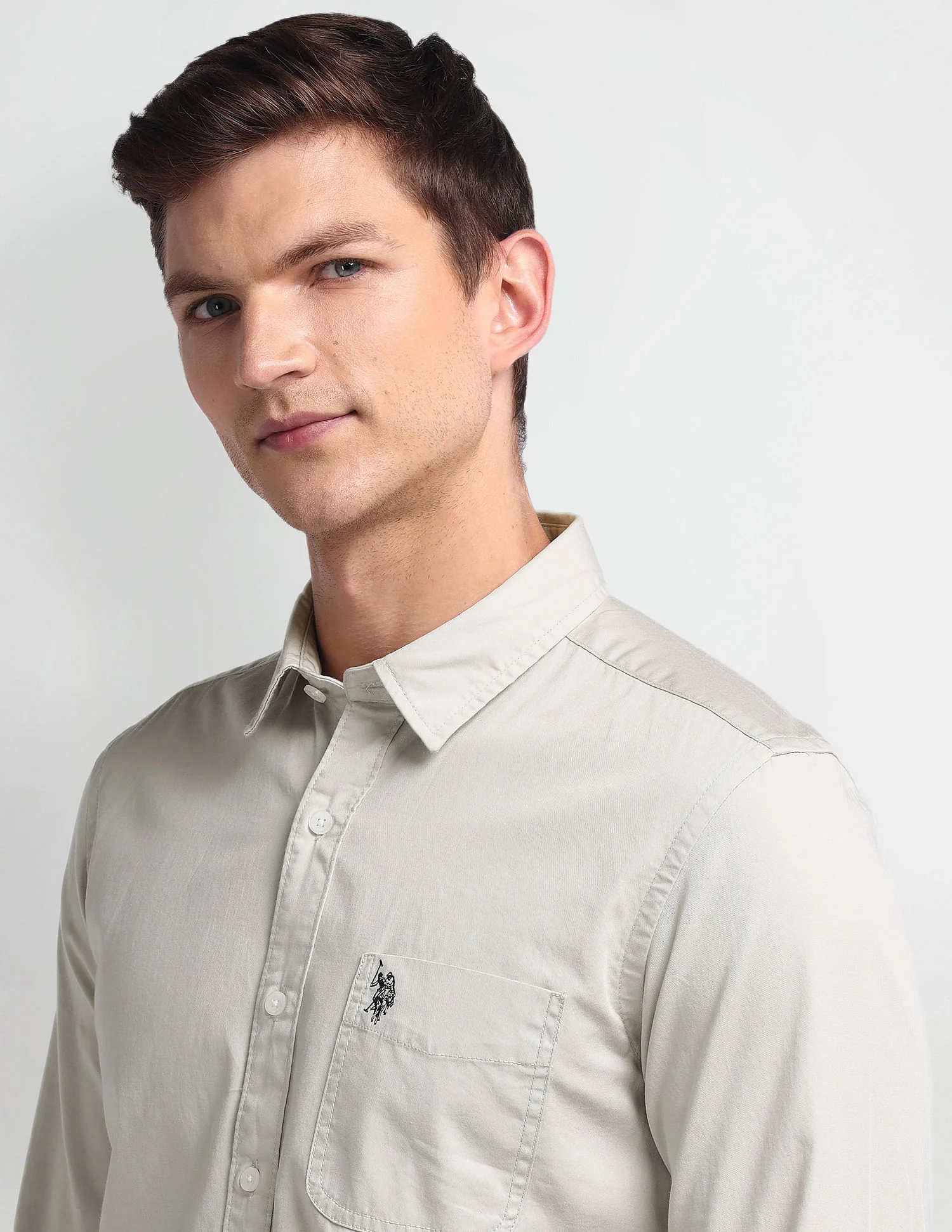 Semi Cutaway Collar Slim Fit Shirt - Image 7