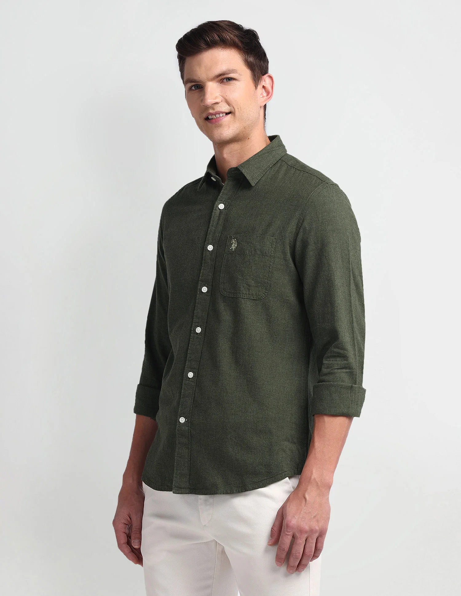 Semi Cutaway Collar Slim Fit Shirt - Image 4