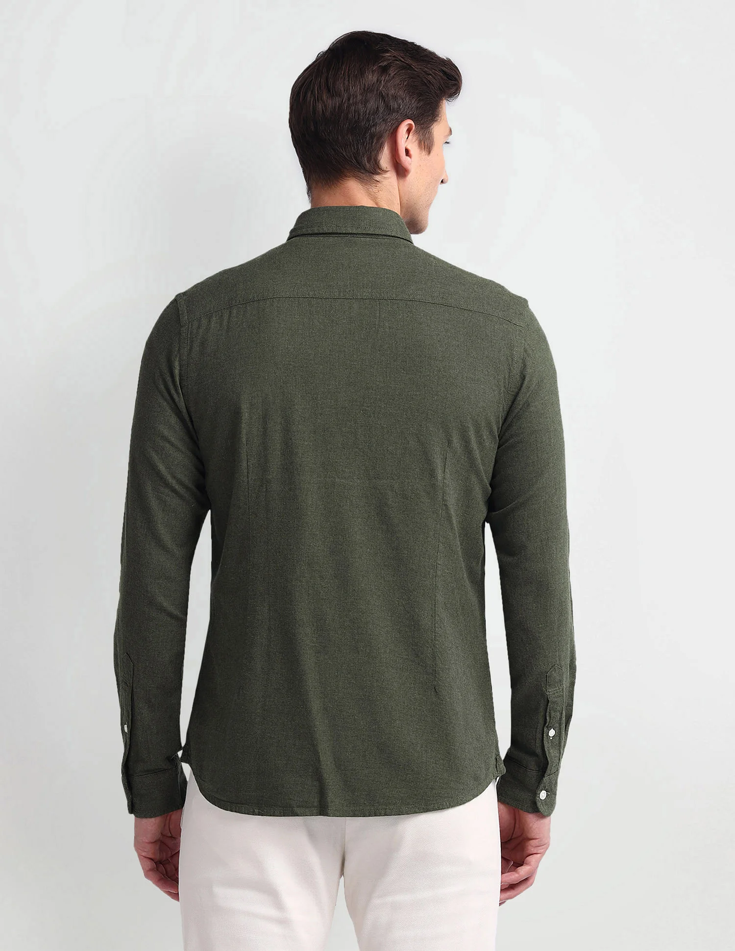 Semi Cutaway Collar Slim Fit Shirt - Image 5