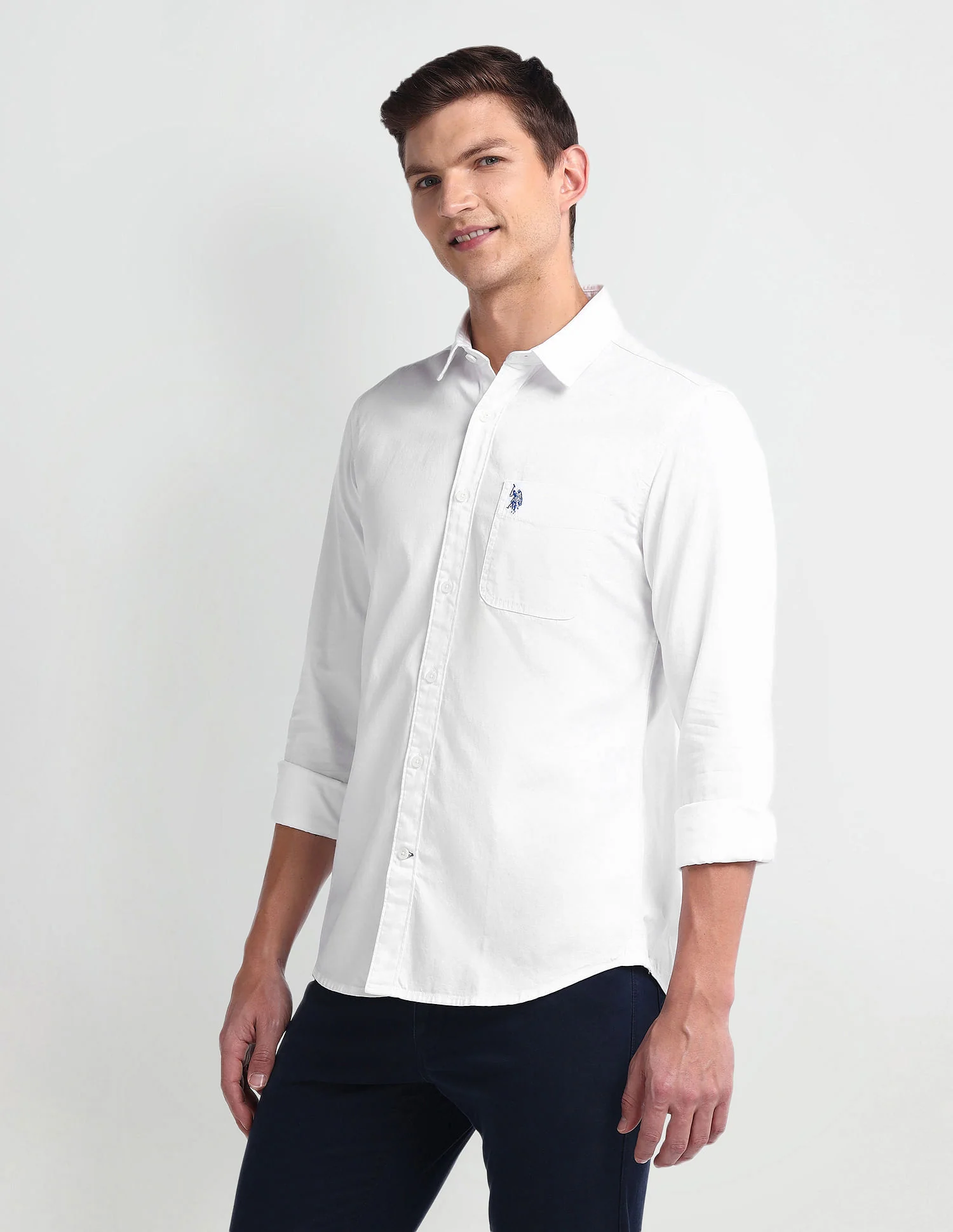 Semi Cutaway Collar Slim Fit Shirt - Image 4