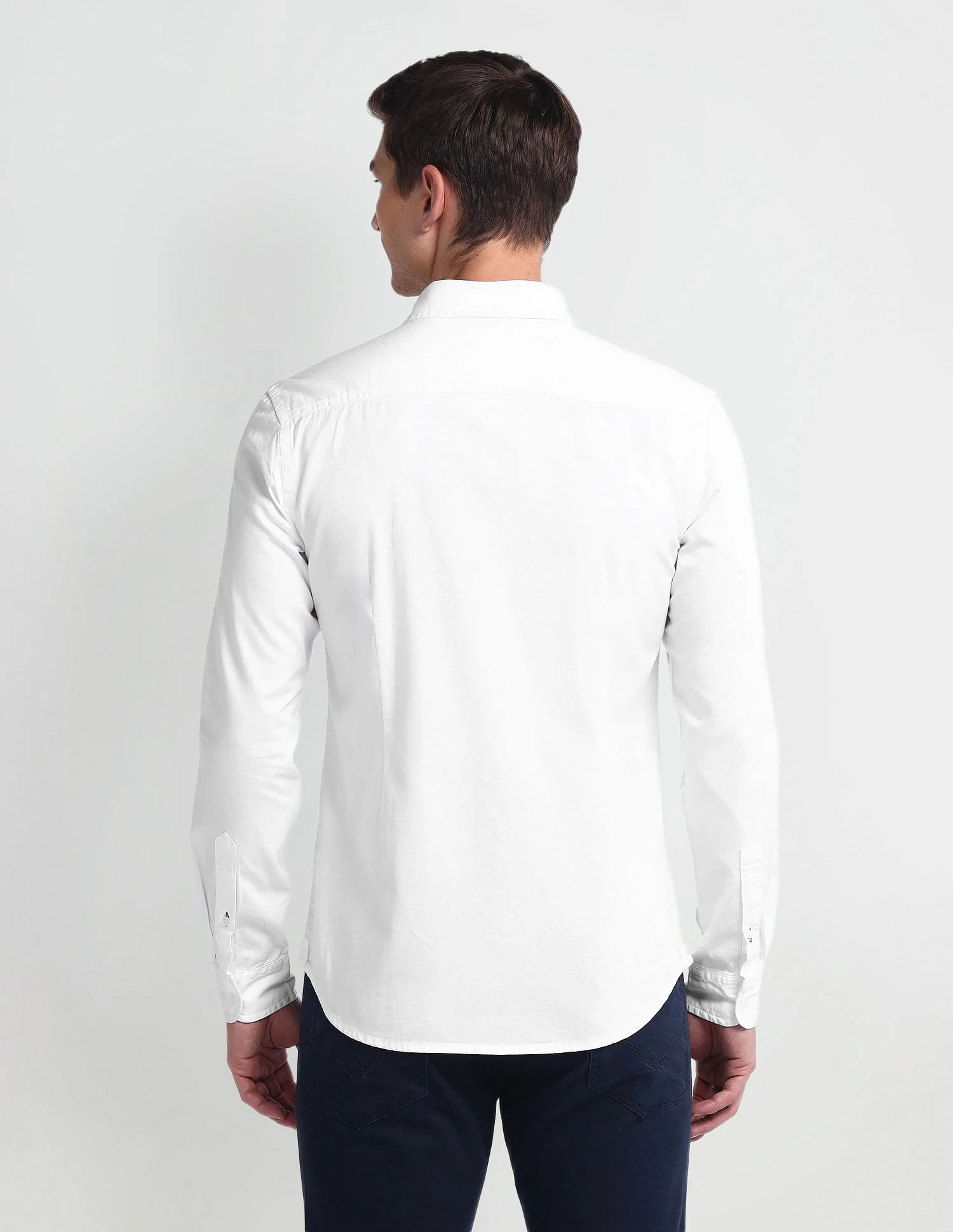 Semi Cutaway Collar Slim Fit Shirt - Image 5