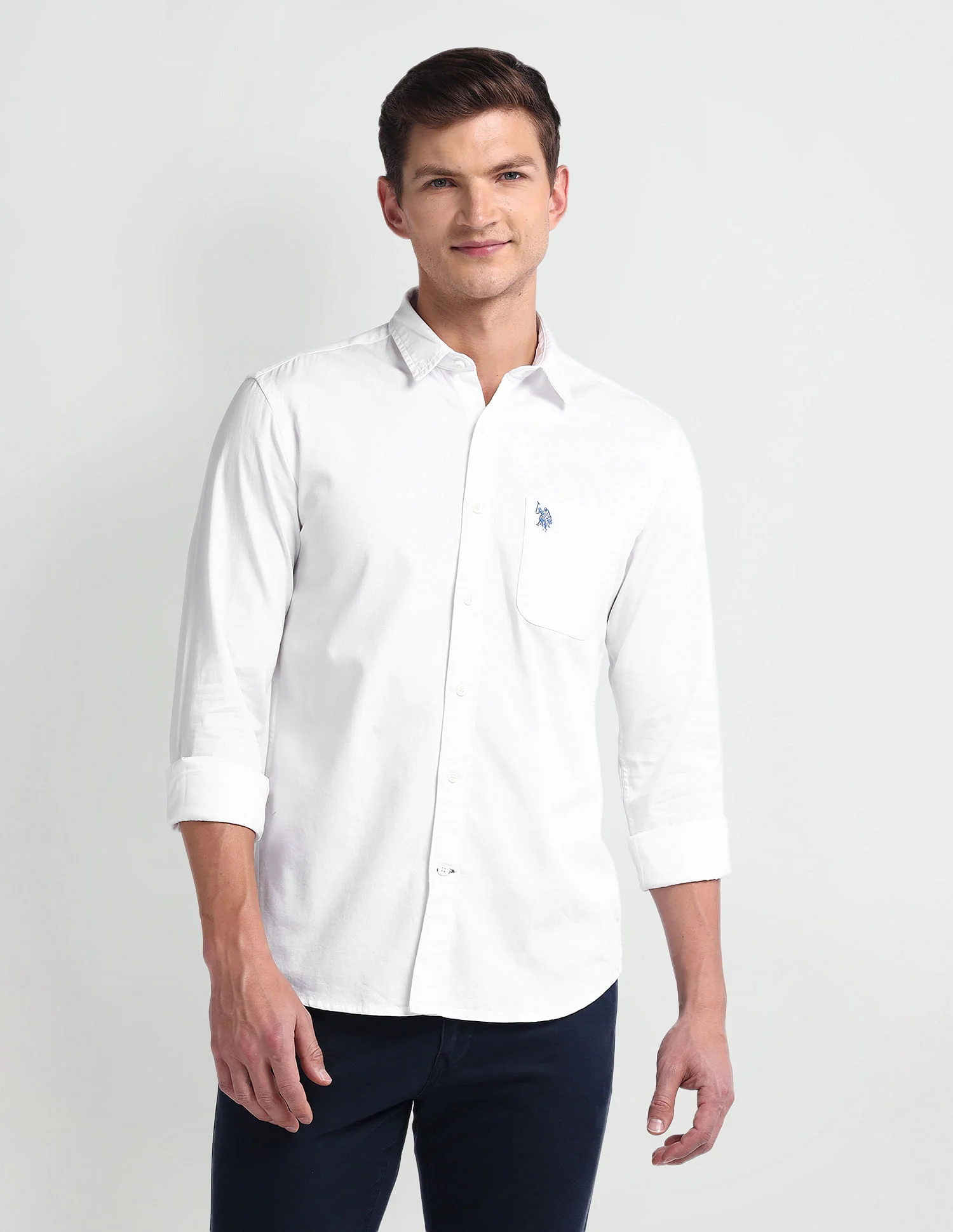 Semi Cutaway Collar Slim Fit Shirt - Image 6