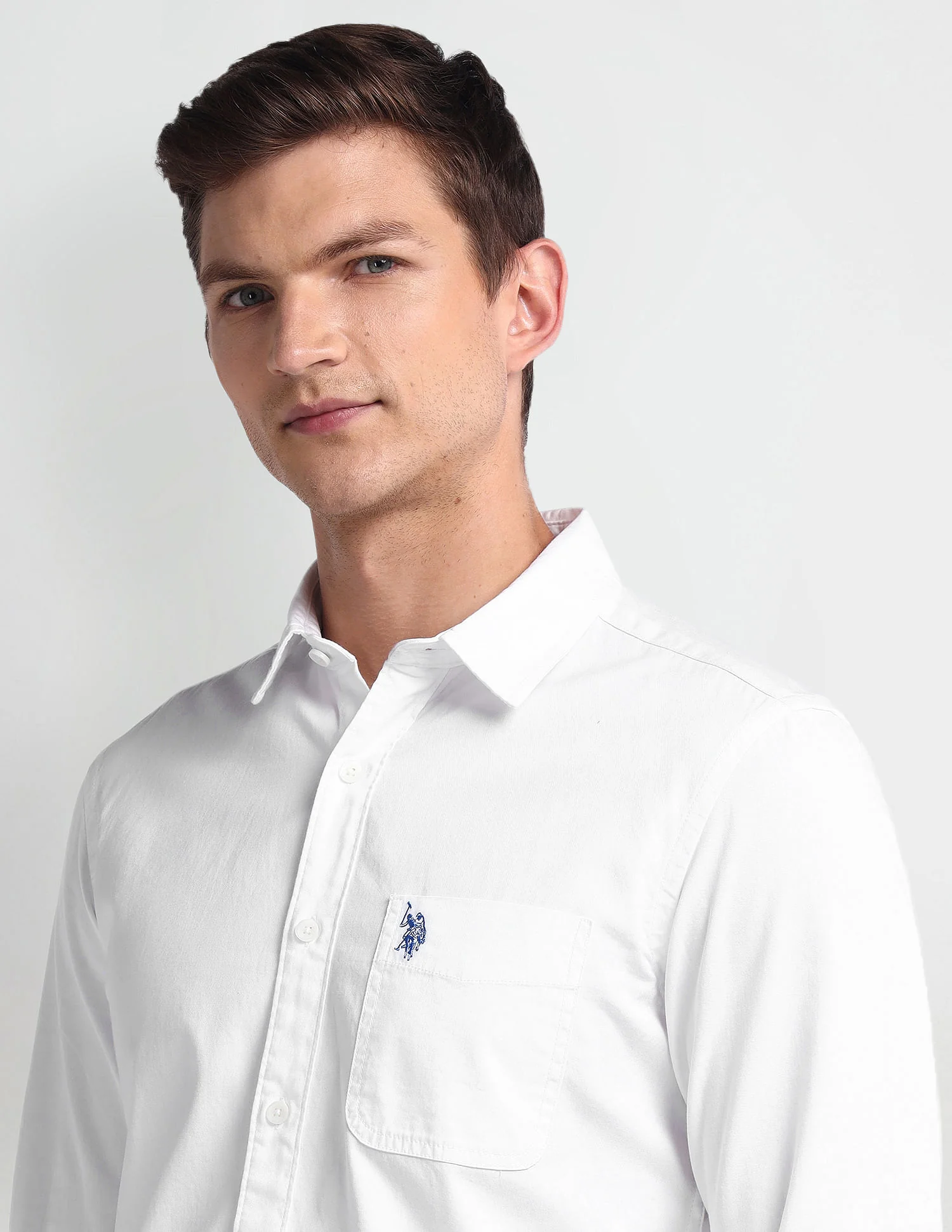 Semi Cutaway Collar Slim Fit Shirt - Image 7
