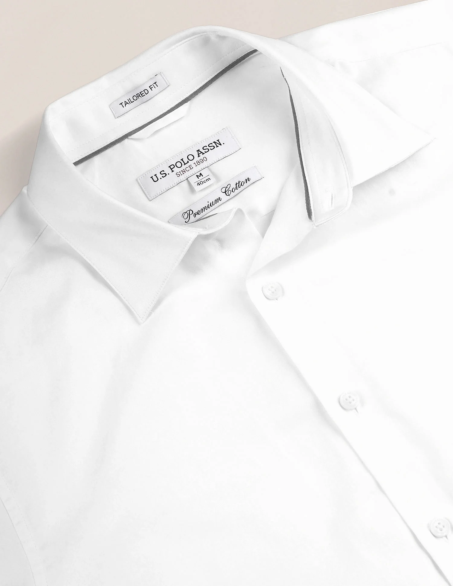 Semi-Cutaway Collar Solid Shirt - Image 2