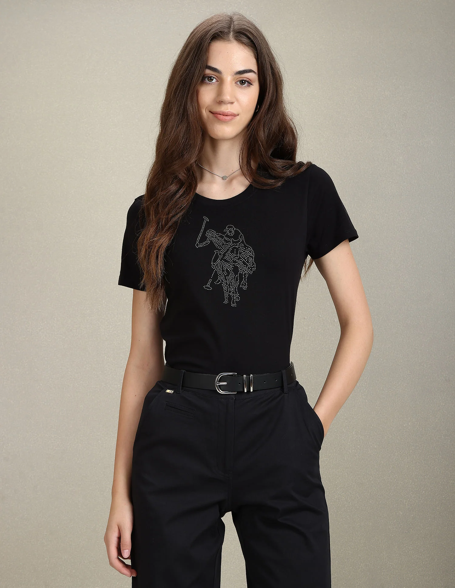 Sequin Logo Crew Neck T-Shirt - Image 5