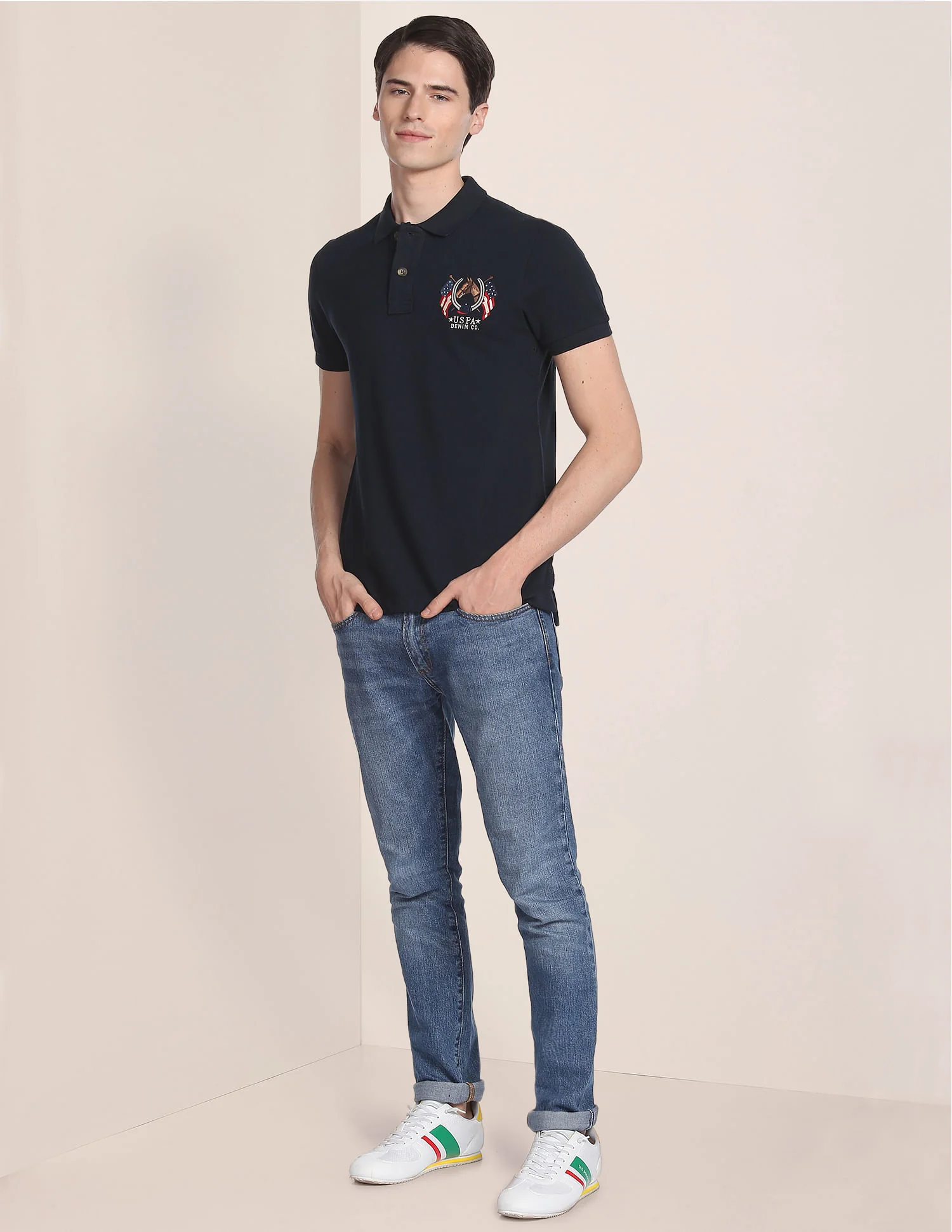 Cotton Solid Polo Shirt - Image 3