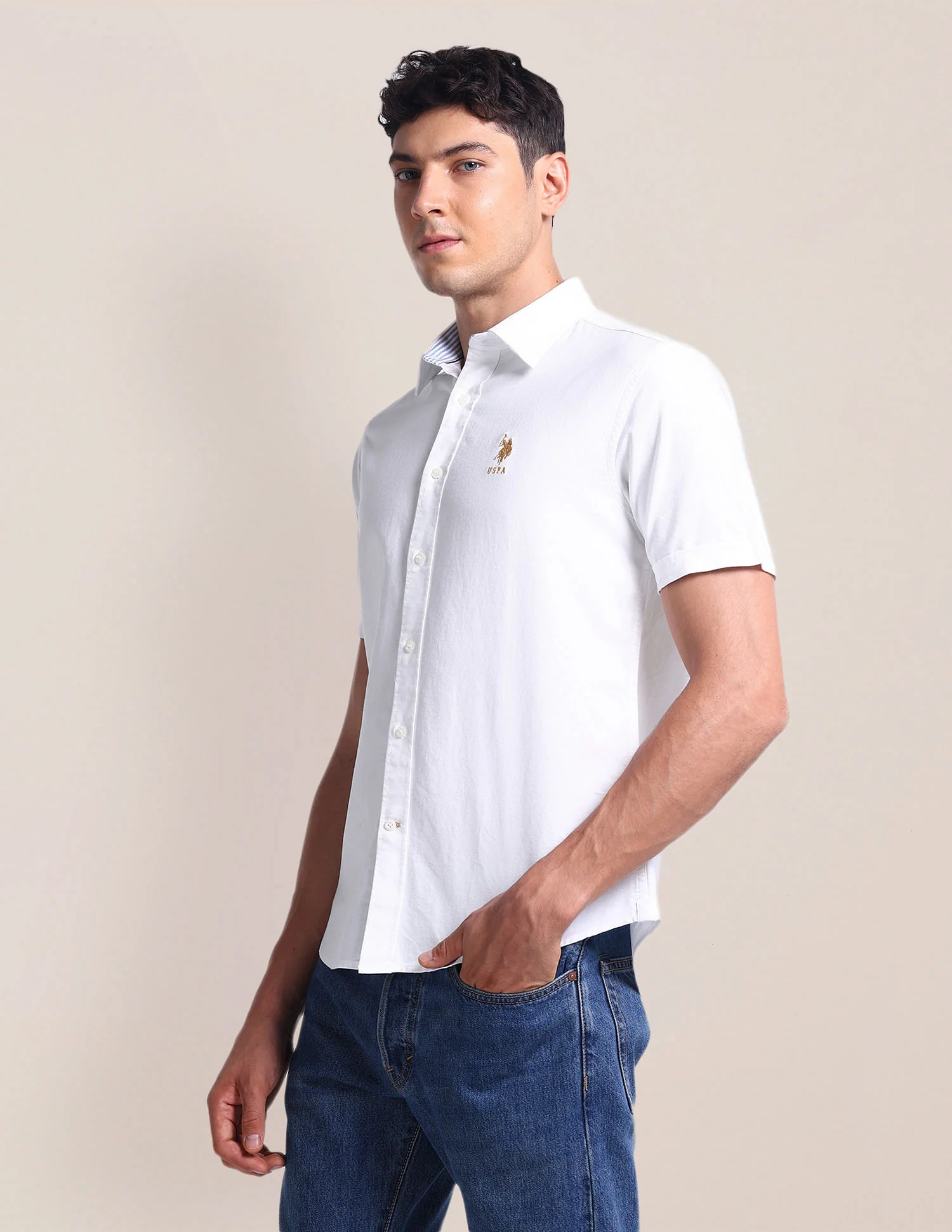 Short Sleeve Solid Shirt - Image 4