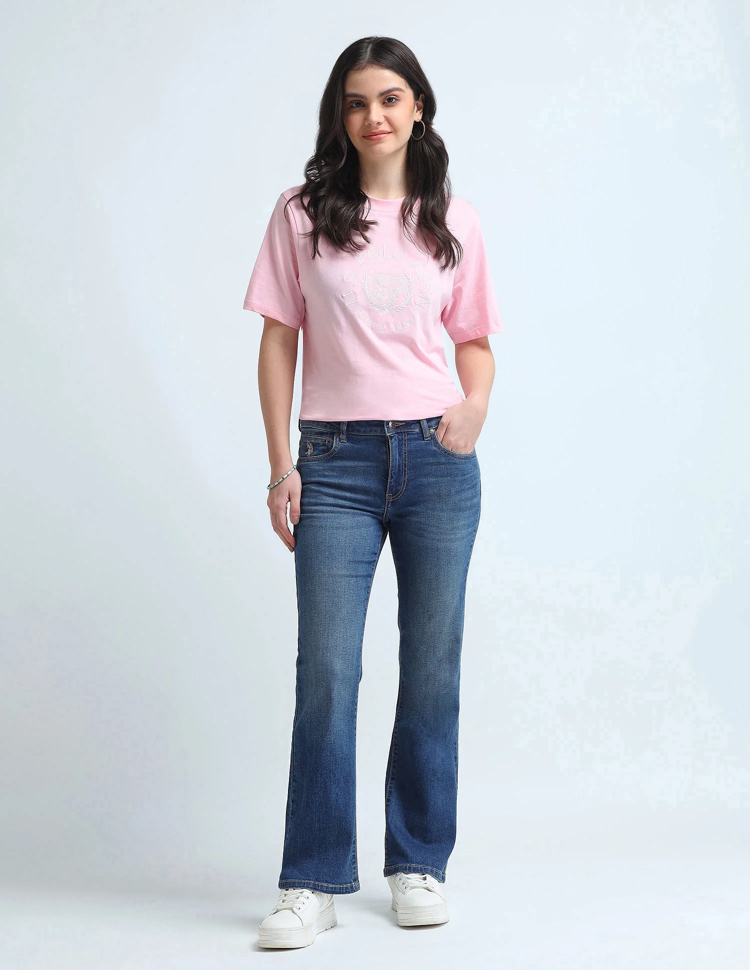 Skinny Bootcut Fit Blue Jeans - Image 3