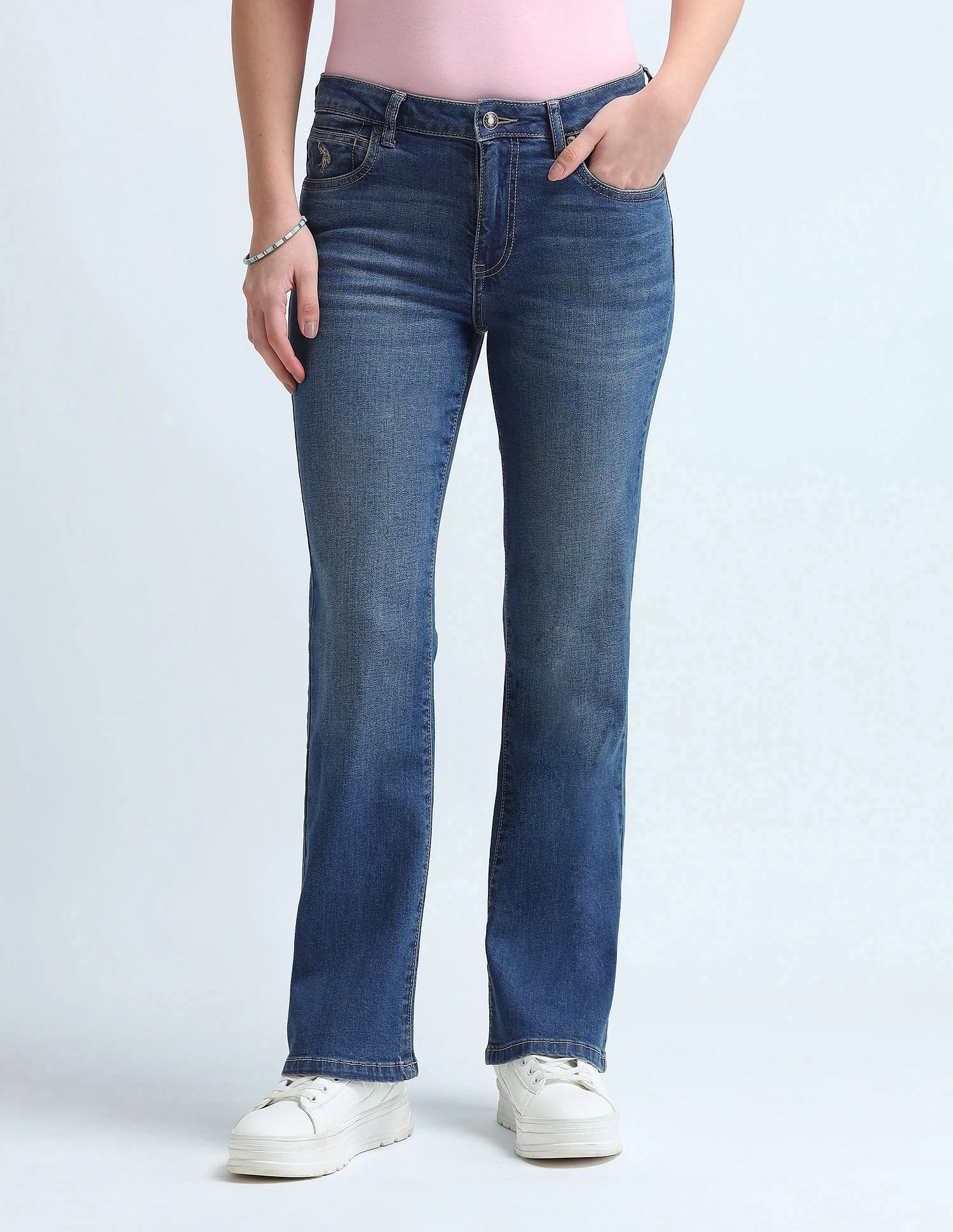 Skinny Bootcut Fit Blue Jeans - Image 6
