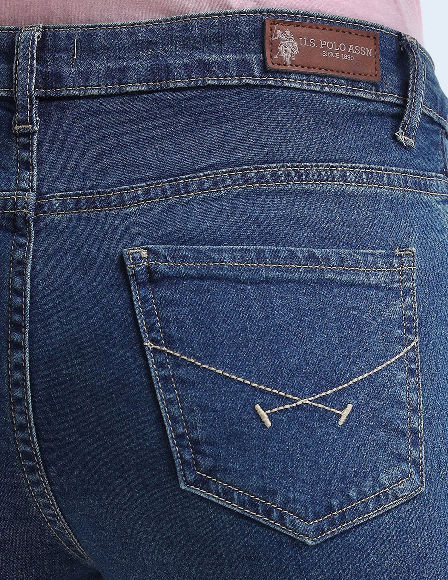Skinny Bootcut Fit Blue Jeans - Image 7