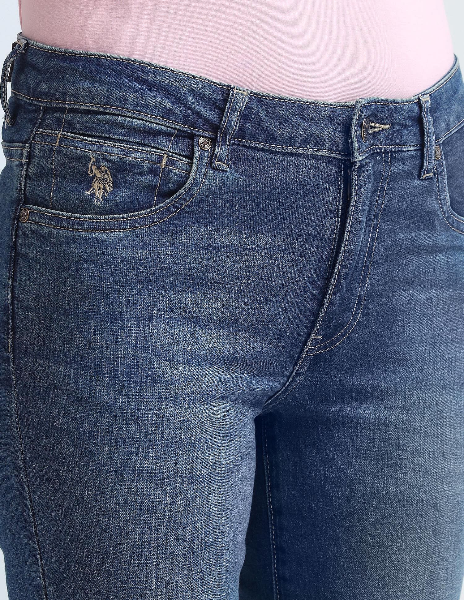 Skinny Bootcut Fit Blue Jeans - Image 8