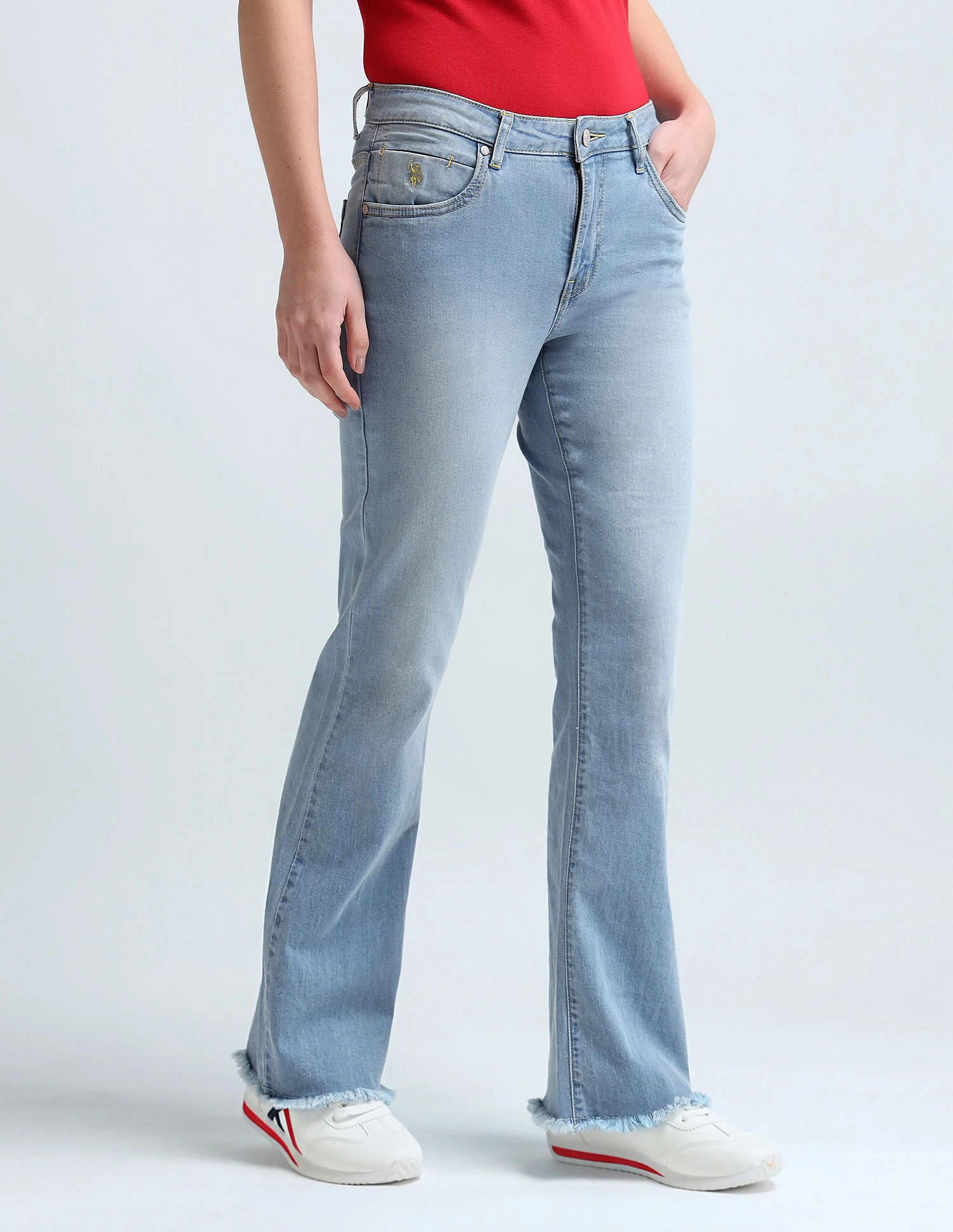 Skinny Bootcut Fit Blue Jeans - Image 4