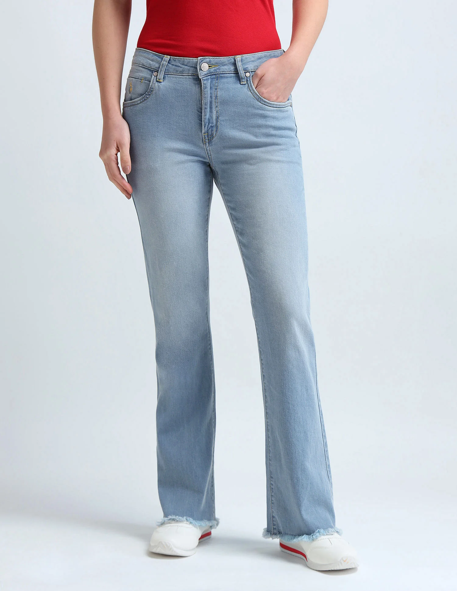 Skinny Bootcut Fit Blue Jeans - Image 6