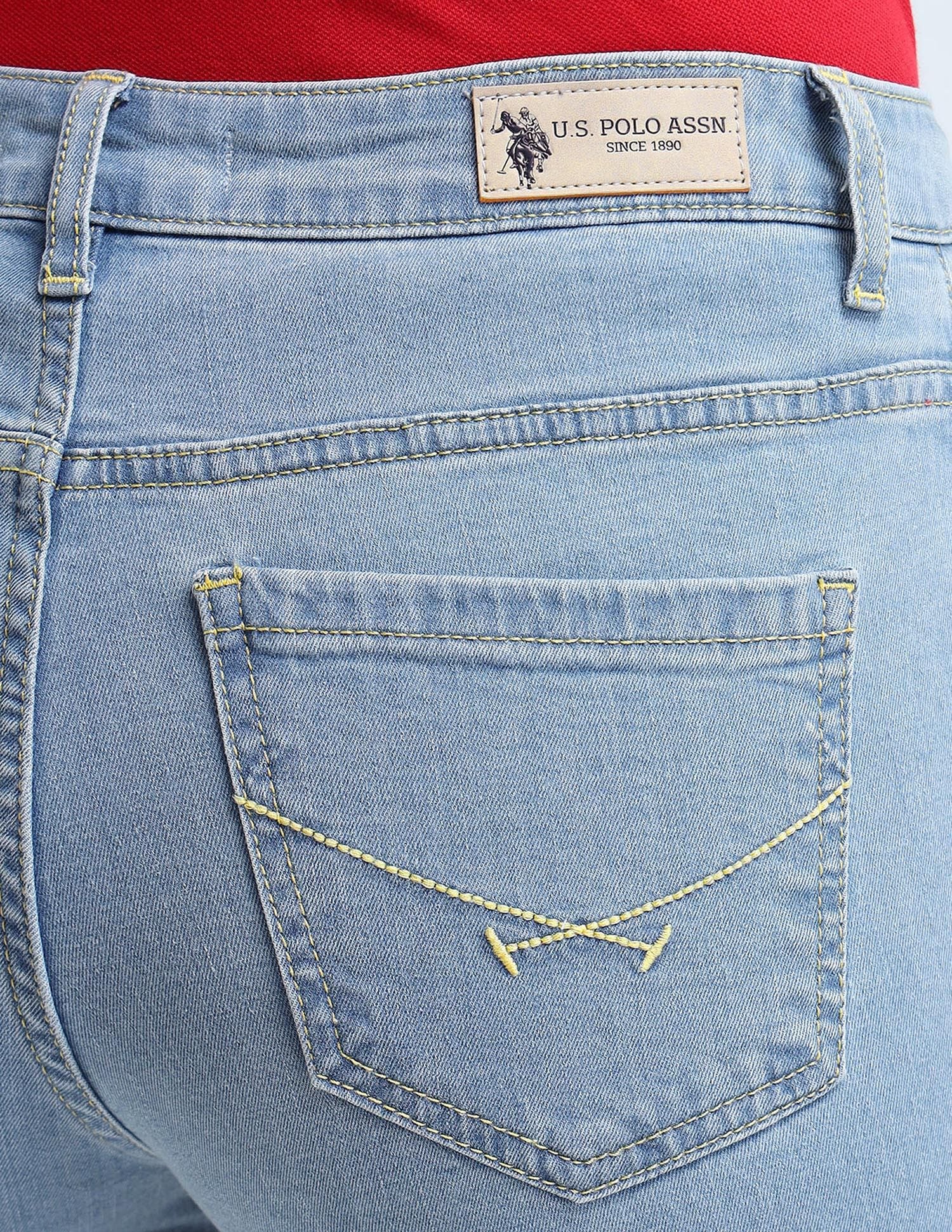 Skinny Bootcut Fit Blue Jeans - Image 7
