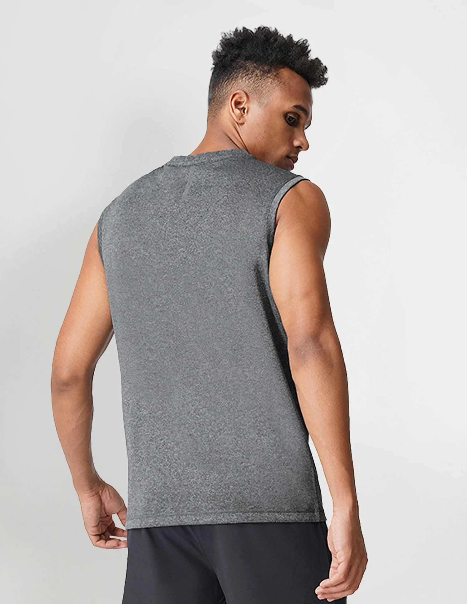 Sleeveless Brand Print Polyester I711 Vest - Pack Of 1 - Image 3