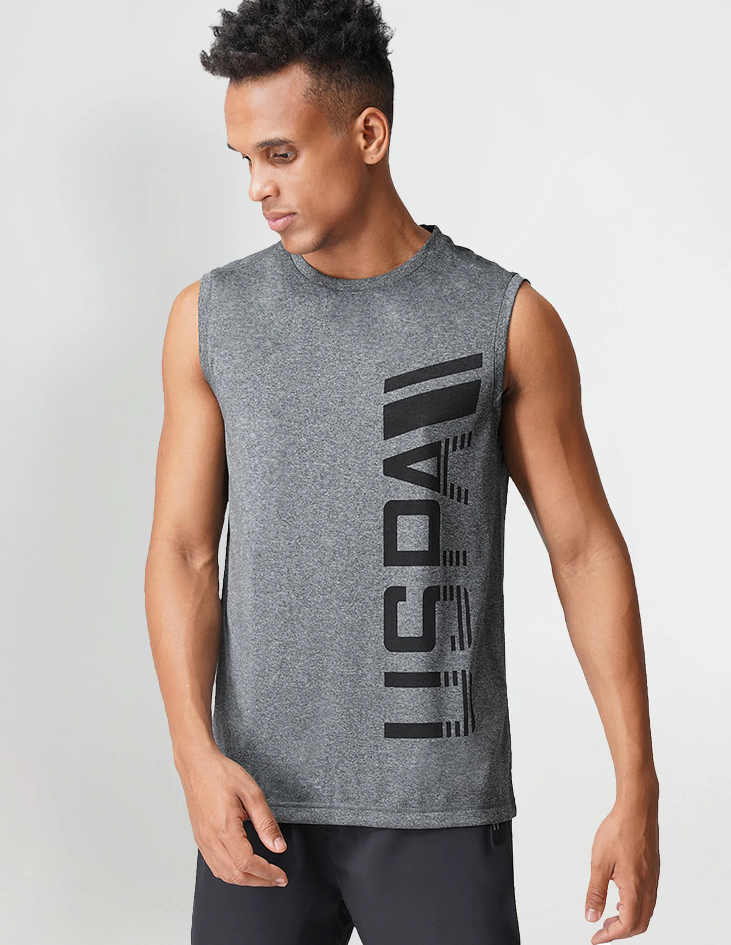 Sleeveless Brand Print Polyester I711 Vest - Pack Of 1 - Image 4