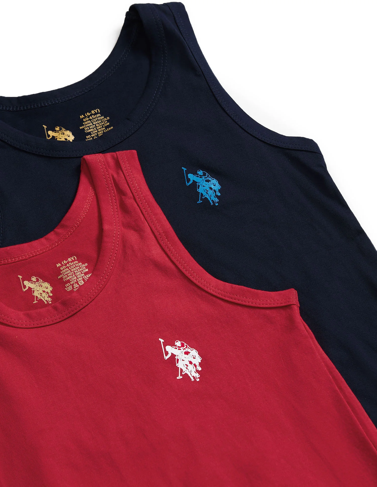 Sleeveless Solid EKV02 Cotton Vest - Pack Of 2 - Image 2