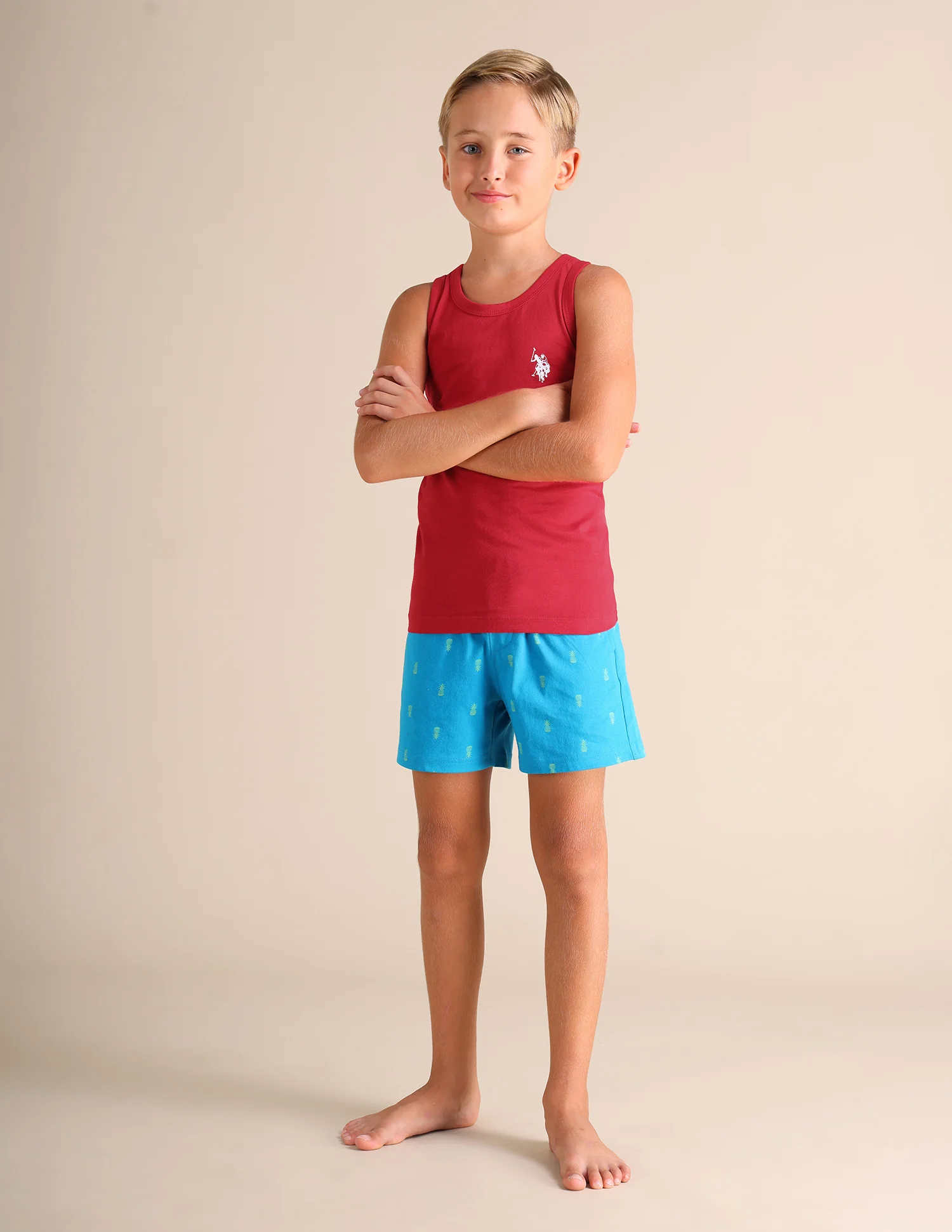 Sleeveless Solid EKV02 Cotton Vest - Pack Of 2 - Image 4