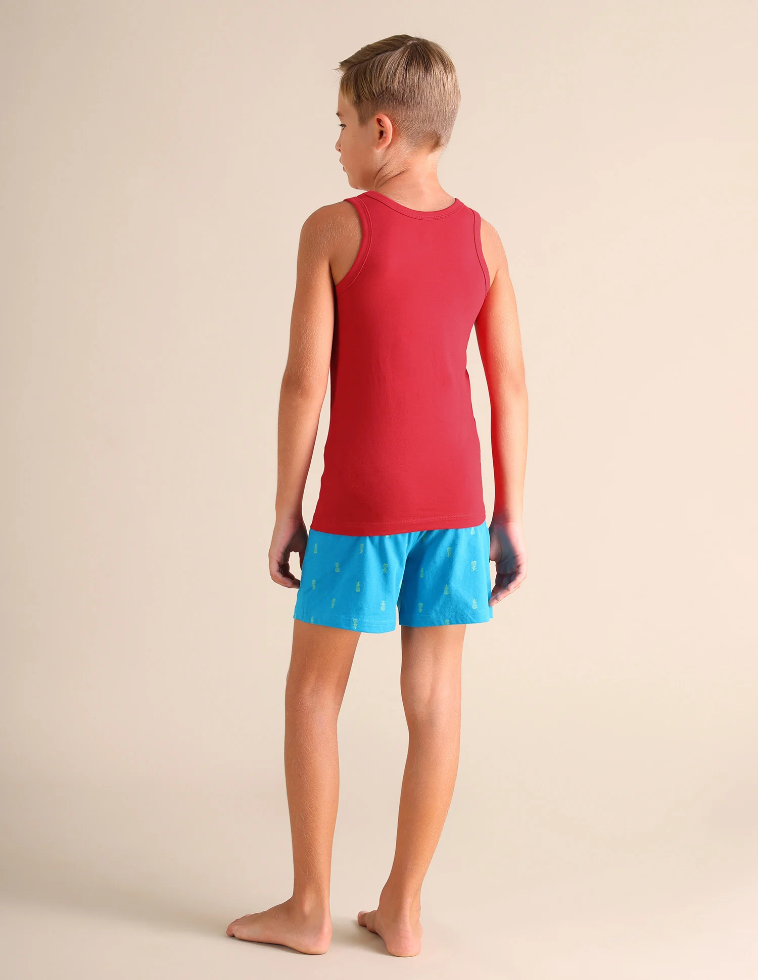 Sleeveless Solid EKV02 Cotton Vest - Pack Of 2 - Image 5