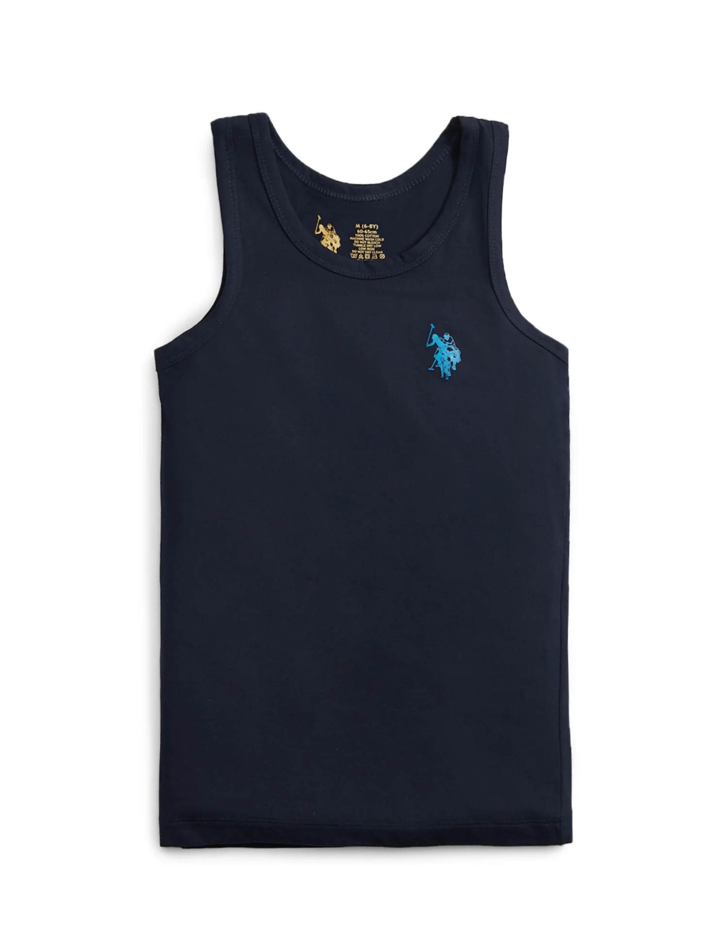 Sleeveless Solid EKV02 Cotton Vest - Pack Of 2 - Image 8