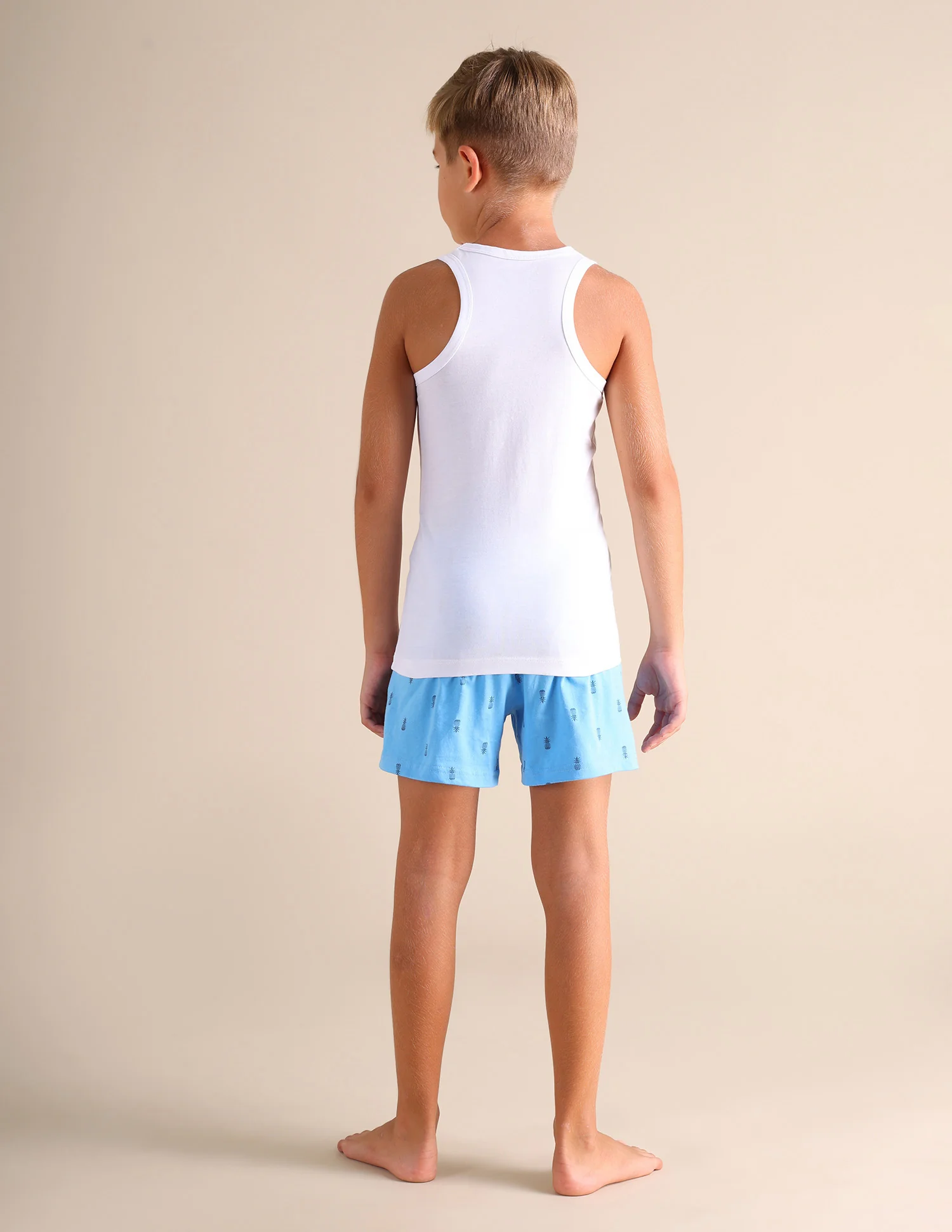 Sleeveless Solid EKV02 Cotton Vest - Pack Of 2 - Image 4