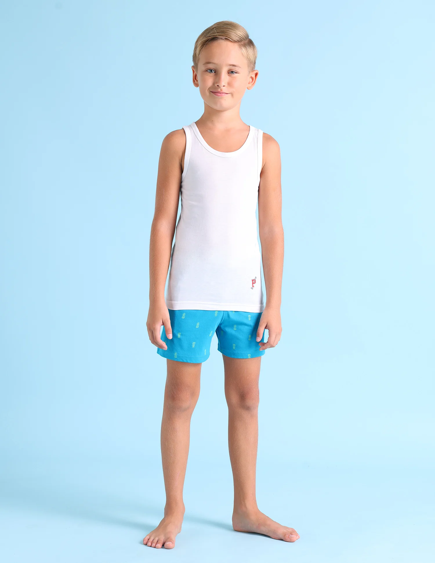 Sleeveless Solid IKVA Cotton Vest - Pack Of 2 - Image 3