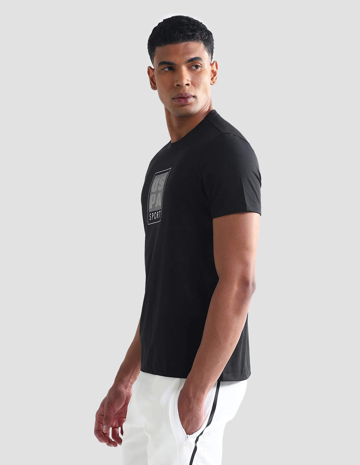Slim Fit Brand Print Active T-Shirt - Image 5