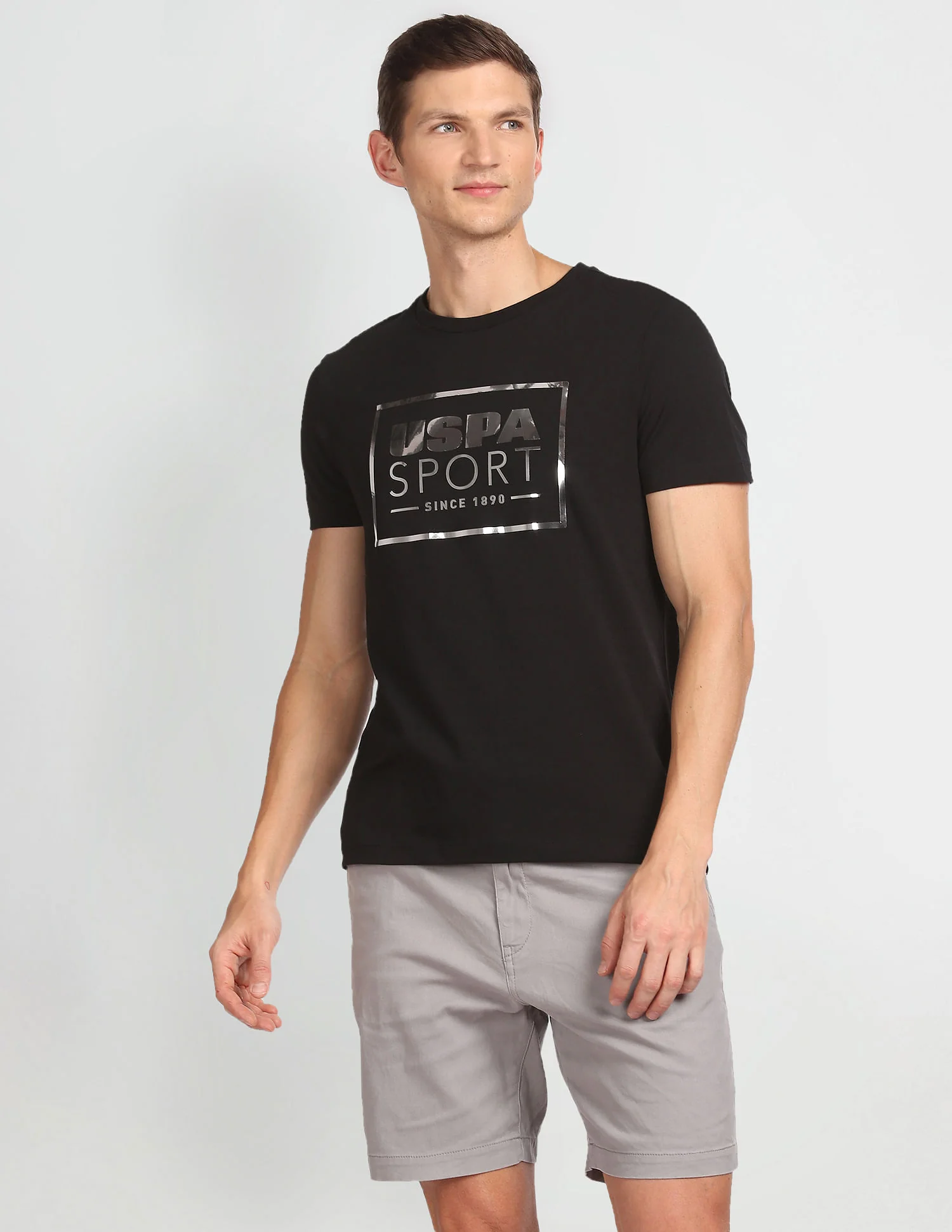 Slim Fit Brand Print T-Shirt