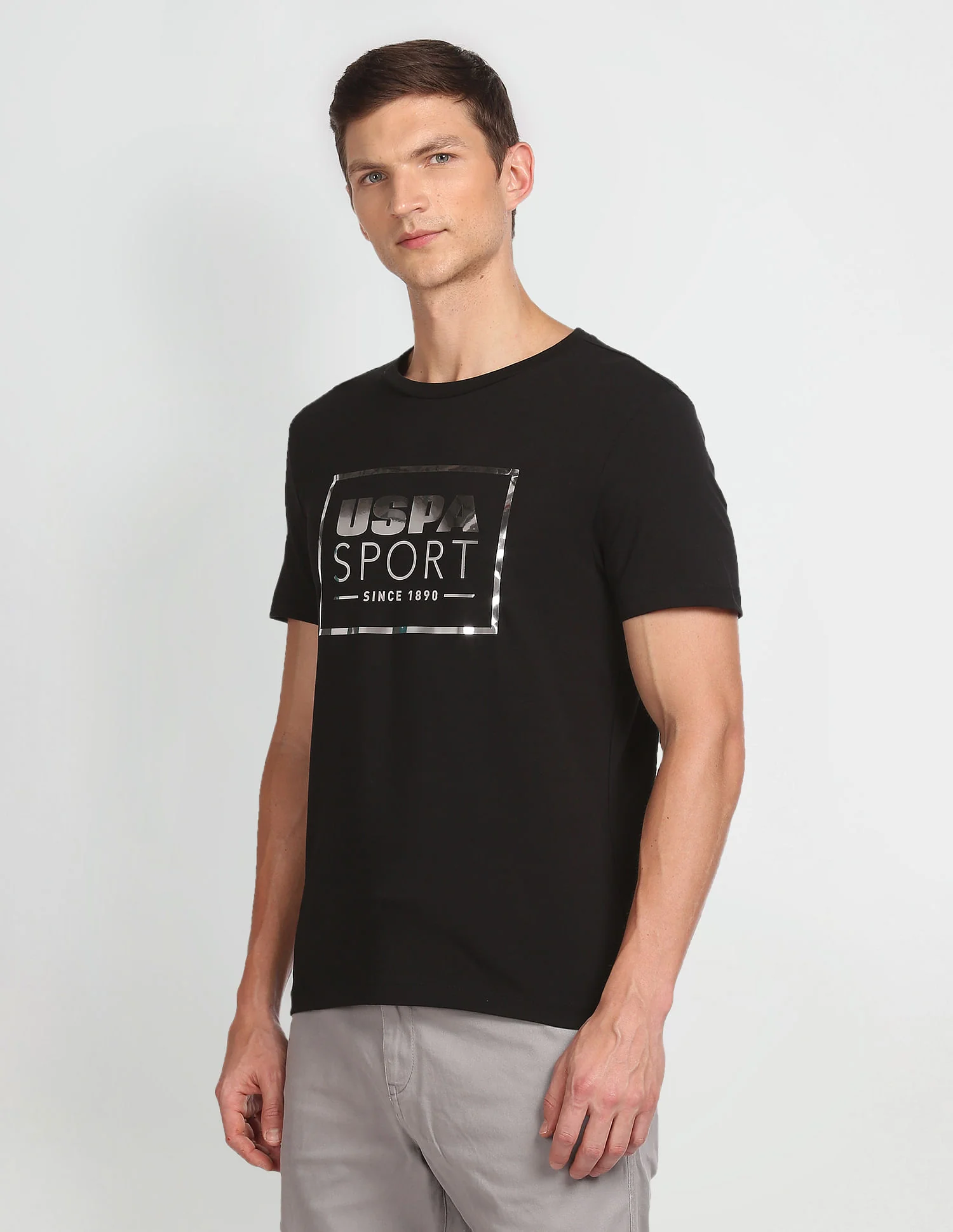 Slim Fit Brand Print T-Shirt - Image 4