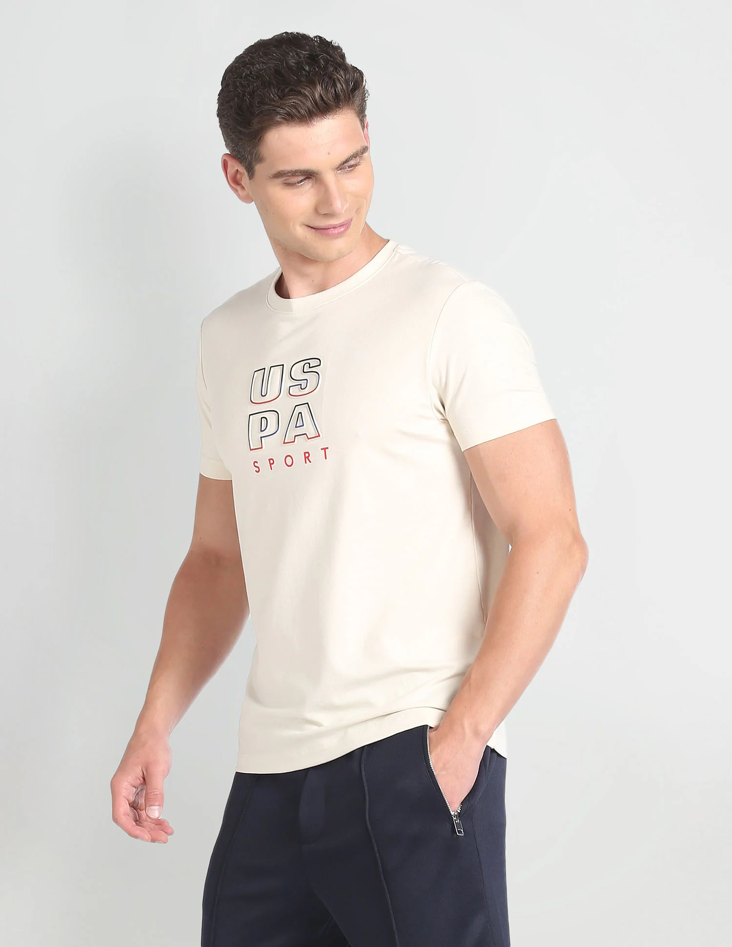 Slim Fit Brand Print T-Shirt